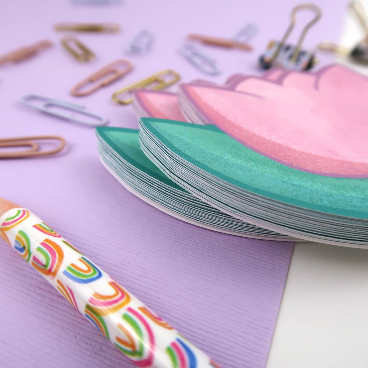 Pink Tulip Shaped Memopad - Stationery