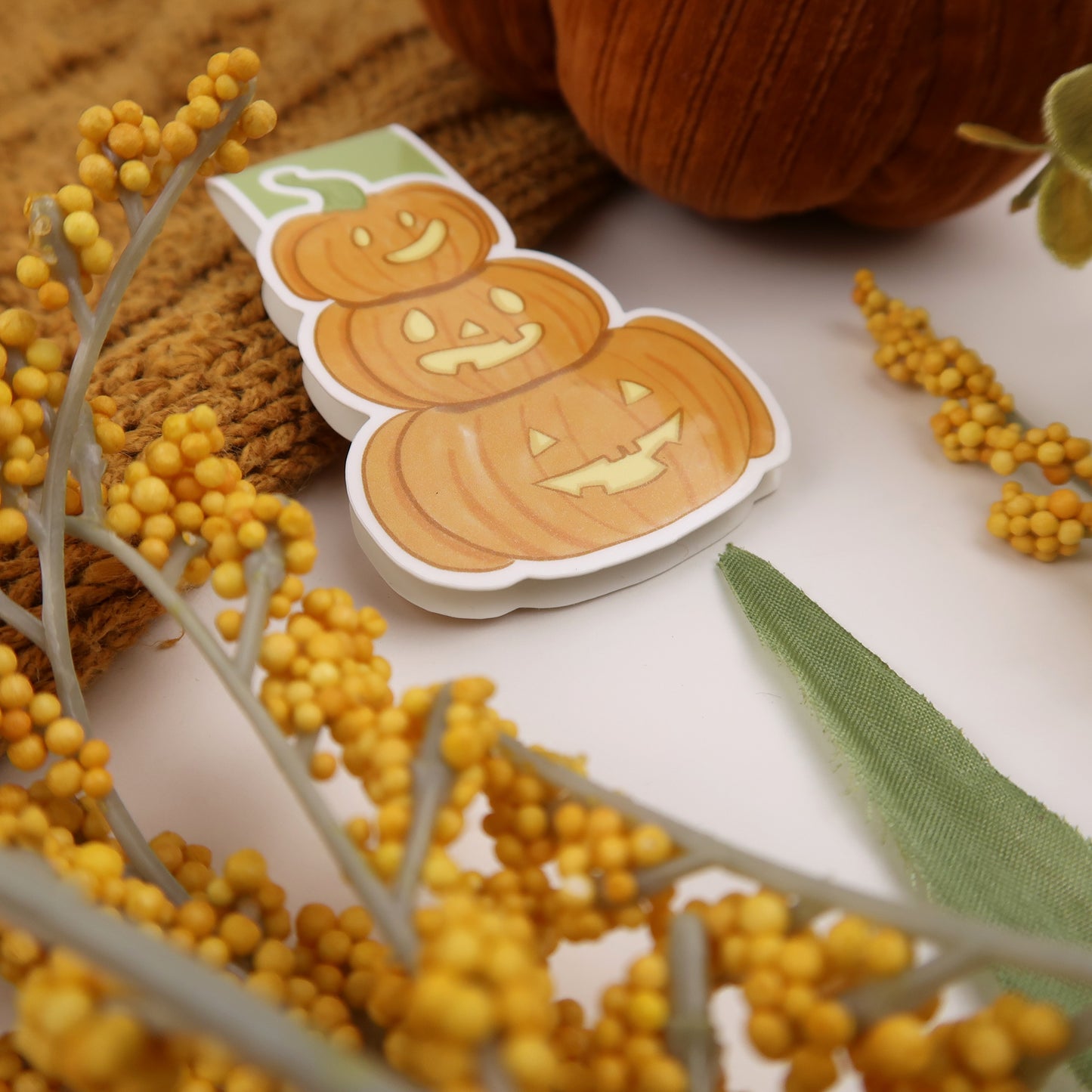 Pumpkin Stack - Magnetic Bookmark