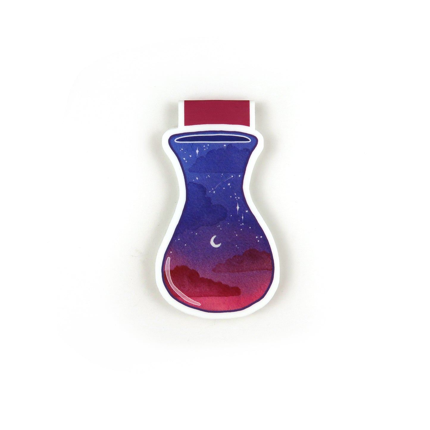 Purple and Pink Sky Jar - Magnetic Bookmark