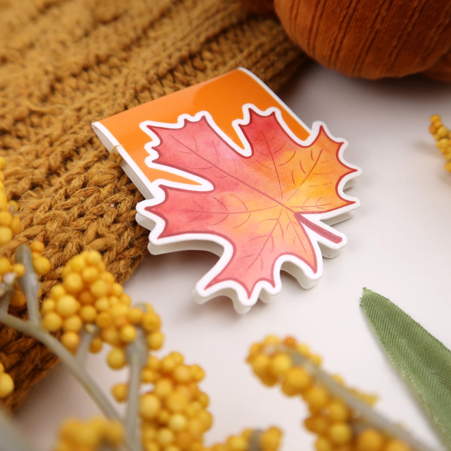 Red Maple Leaf - Magnetic Bookmark