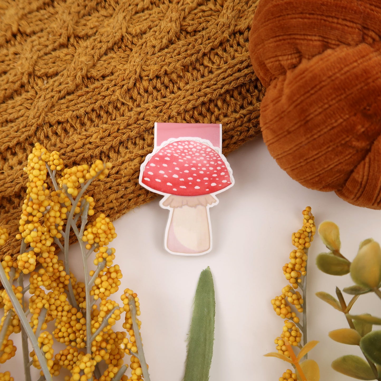 Red Toadstool Mushroom - Magnetic Bookmark