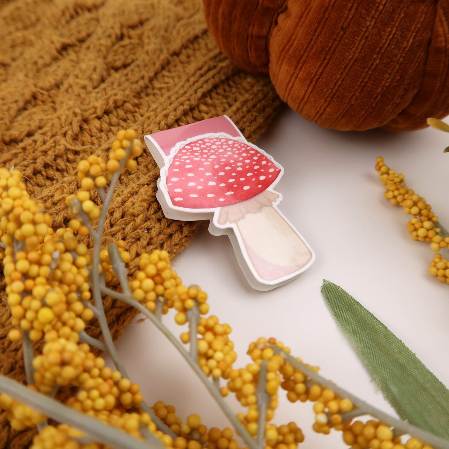 Red Toadstool Mushroom - Magnetic Bookmark