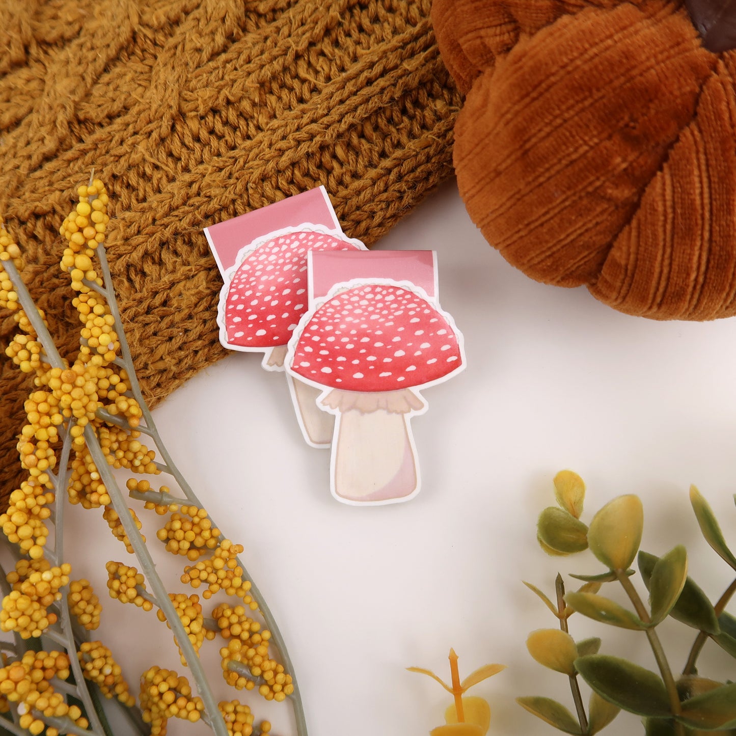 Red Toadstool Mushroom - Magnetic Bookmark