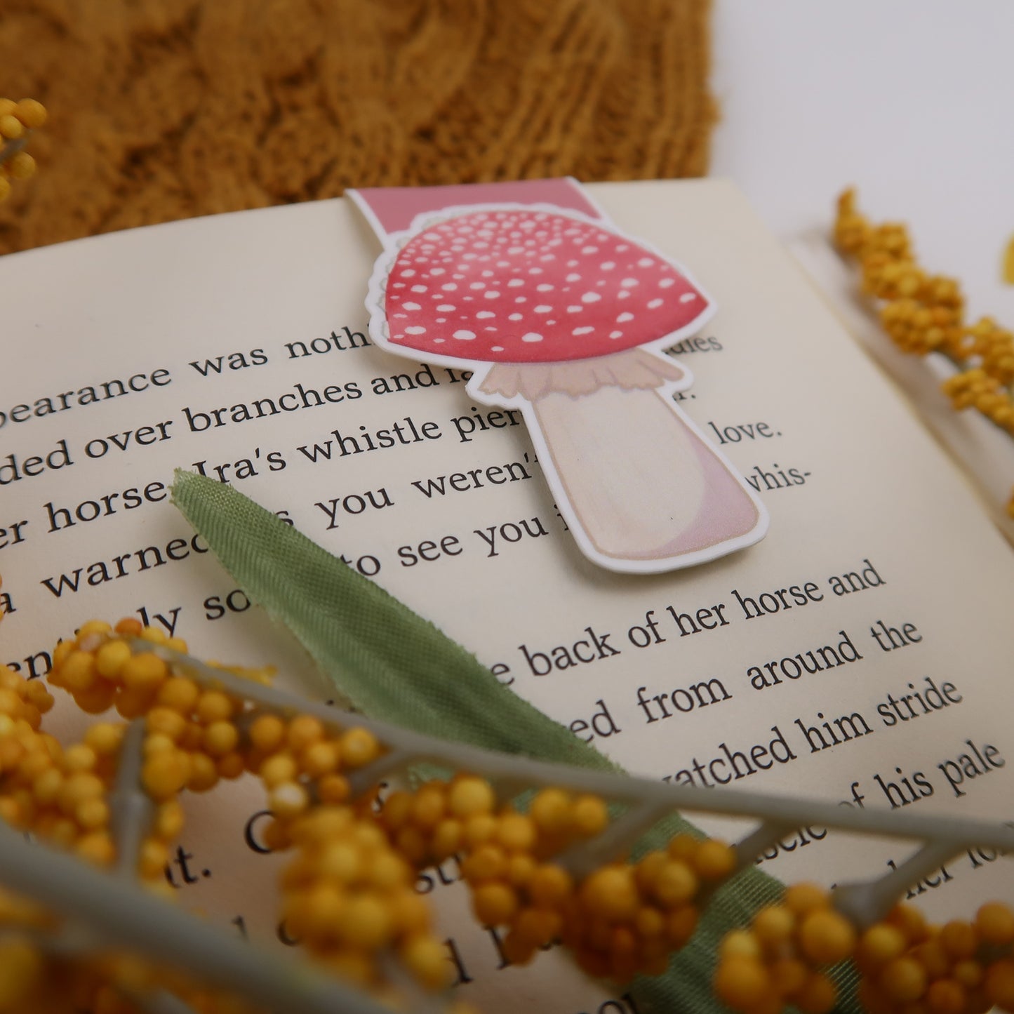 Red Toadstool Mushroom - Magnetic Bookmark