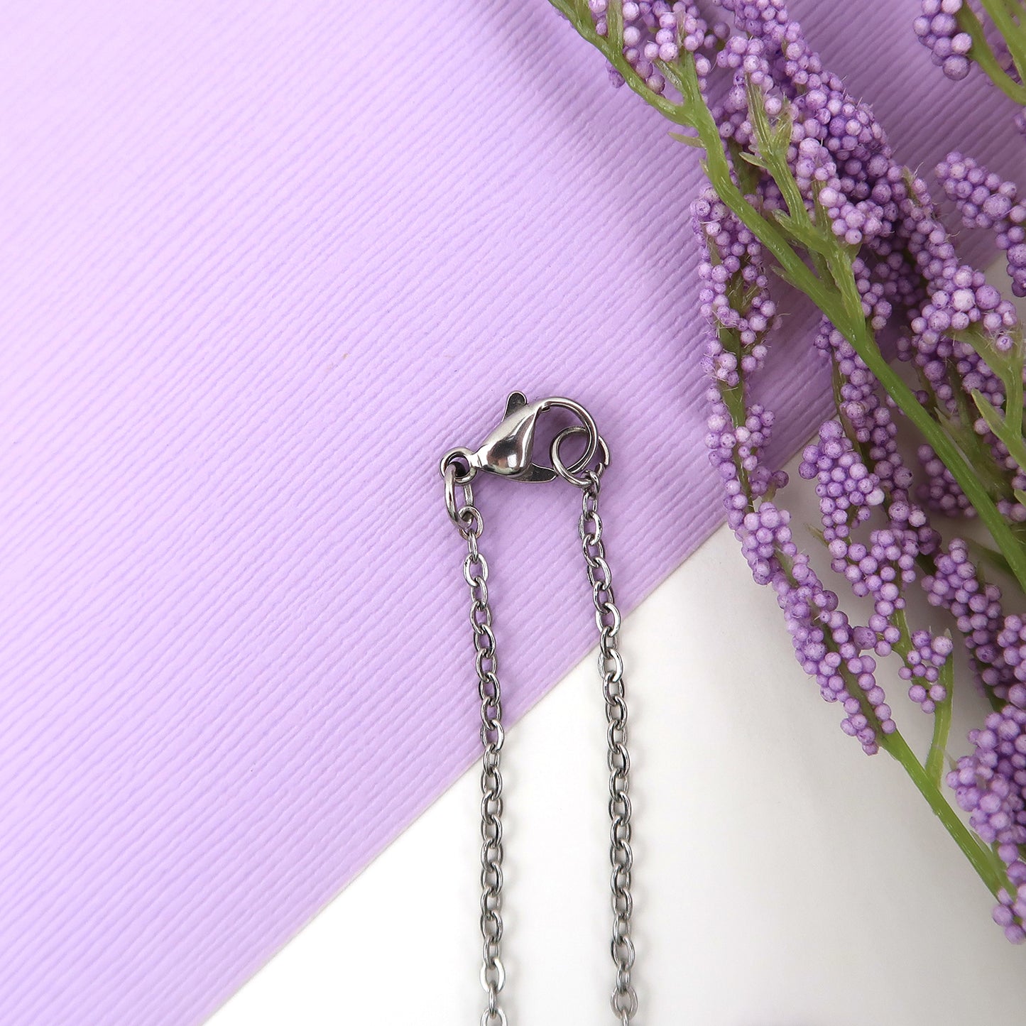 Summer Leaves Miniature Watercolor Plant Necklace