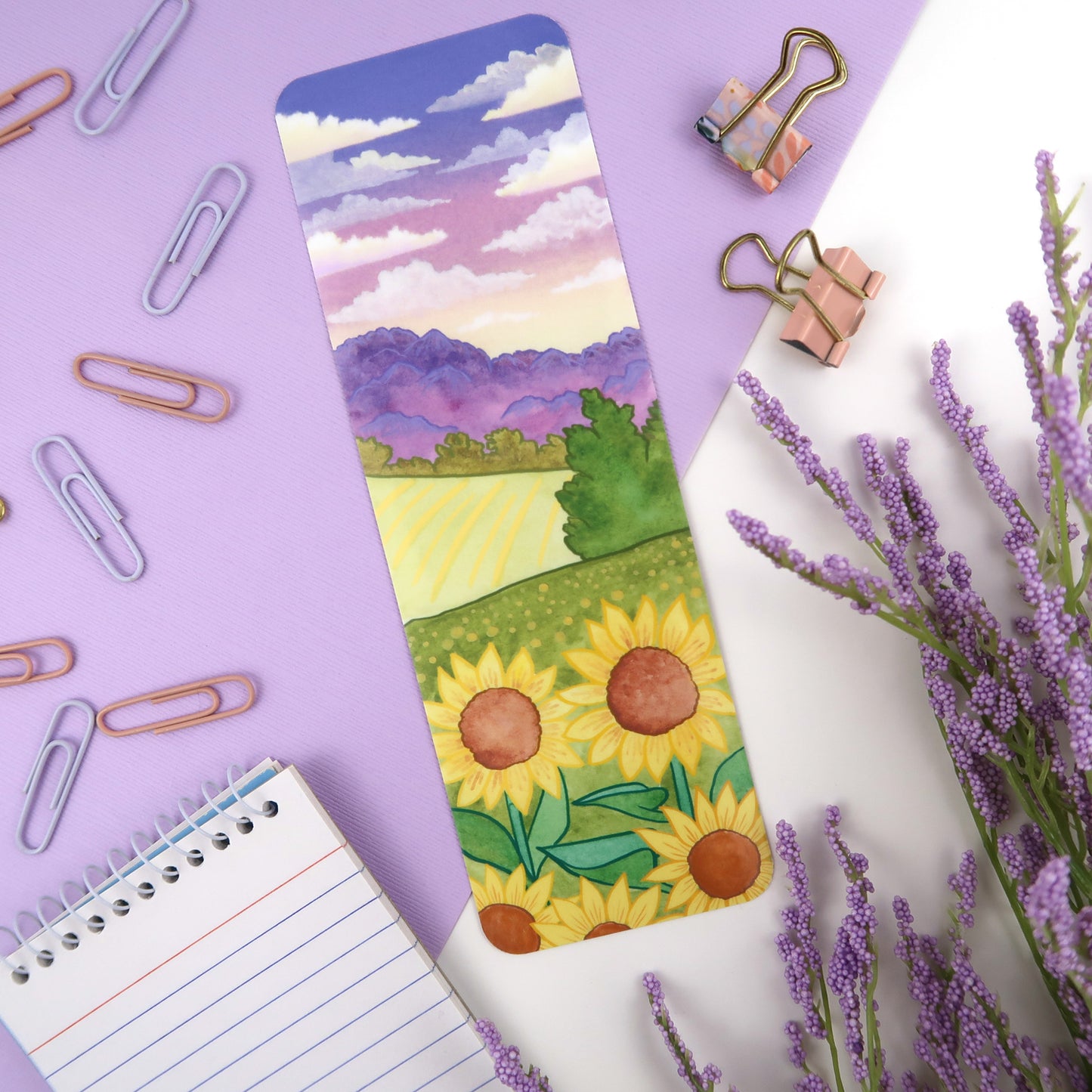 Sunflower Field Bookmark