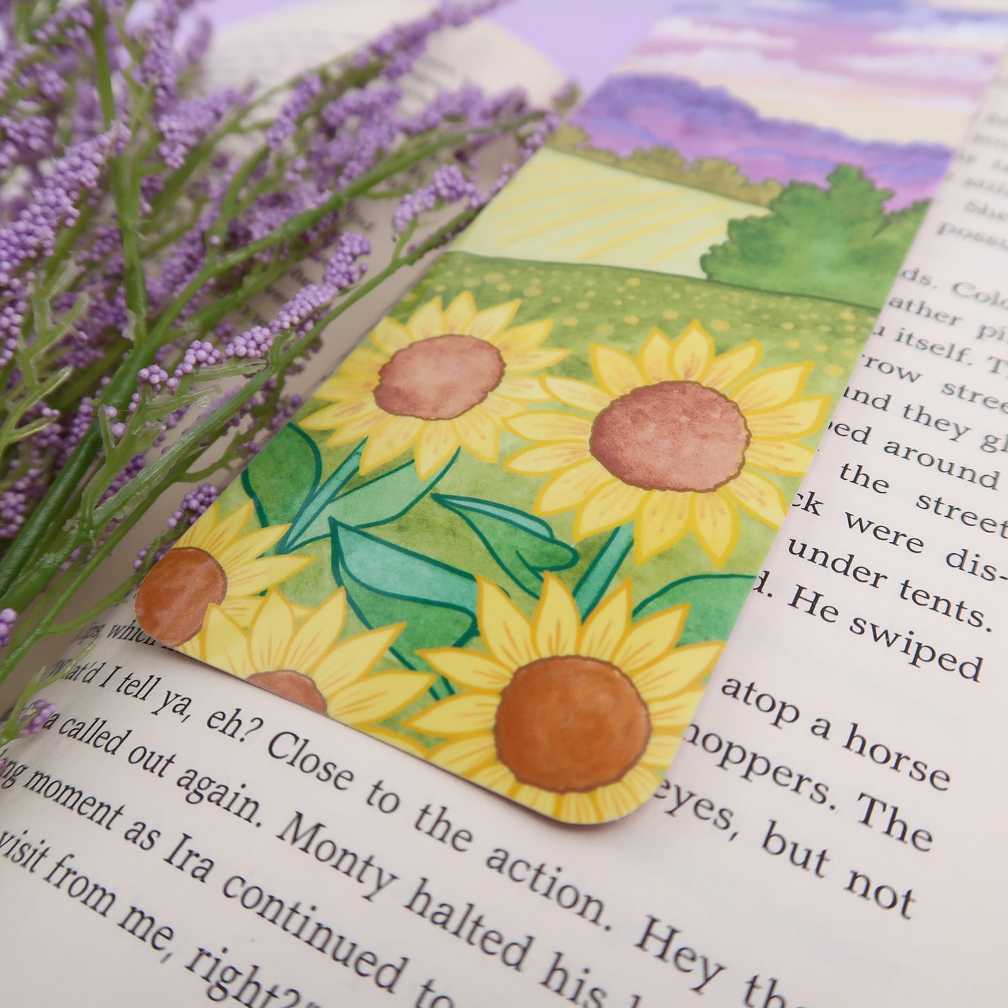 Sunflower Field Bookmark