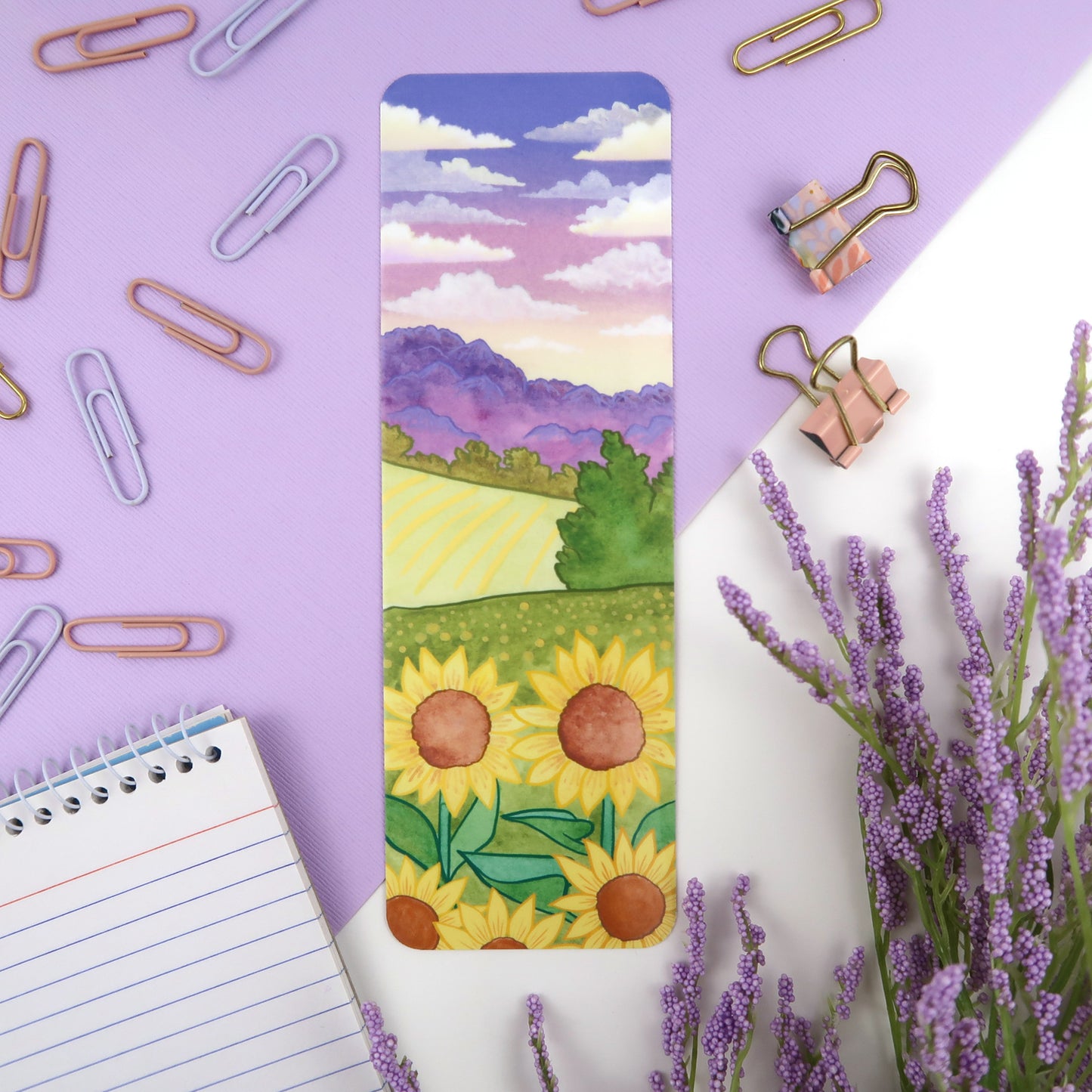 Sunflower Field Bookmark