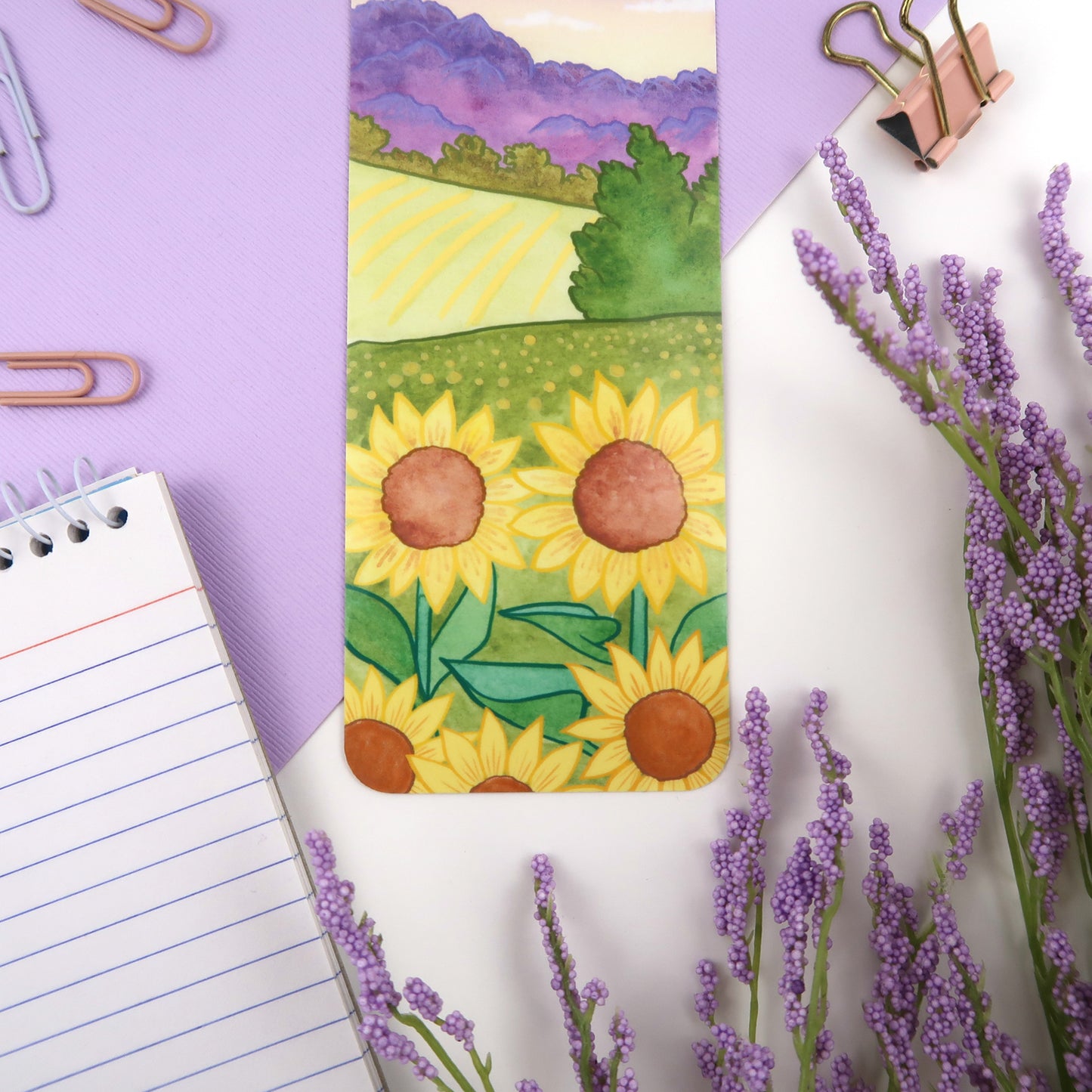 Sunflower Field Bookmark