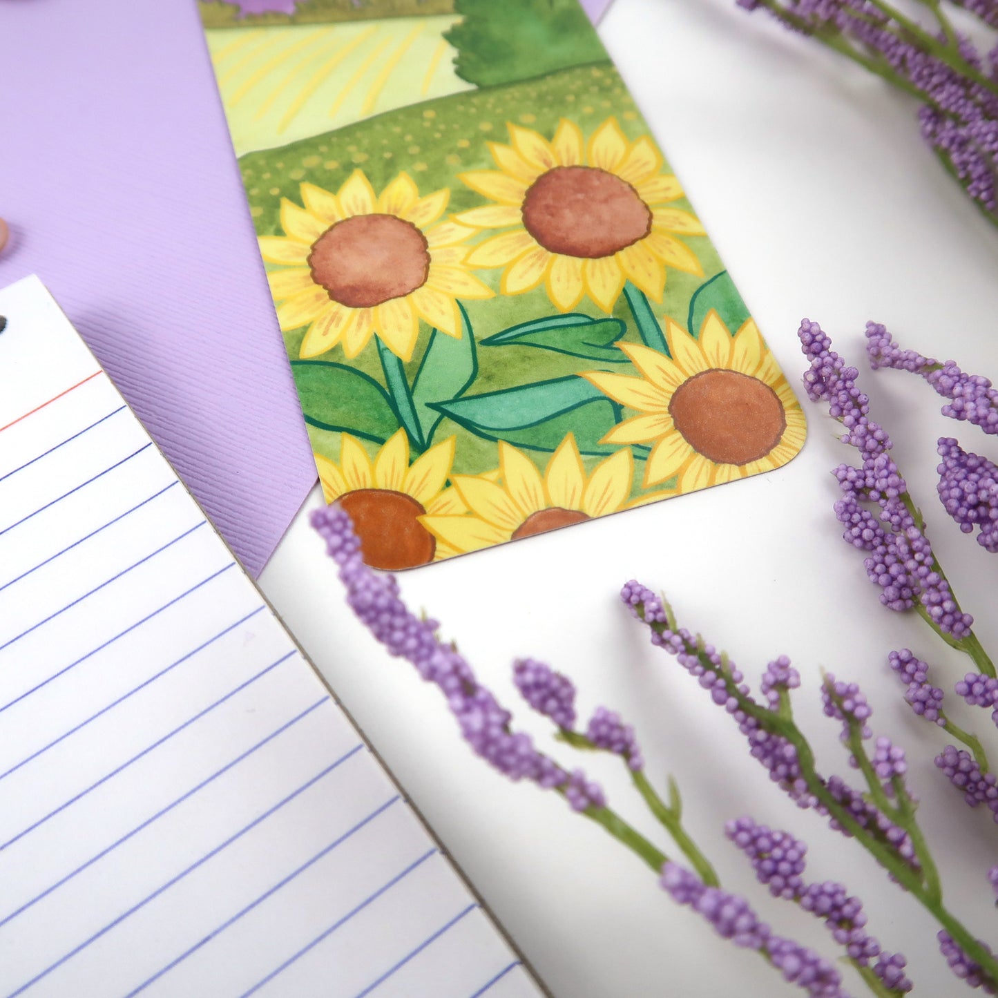 Sunflower Field Bookmark