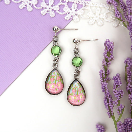 August Birth Flower Earrings - Gladiolus