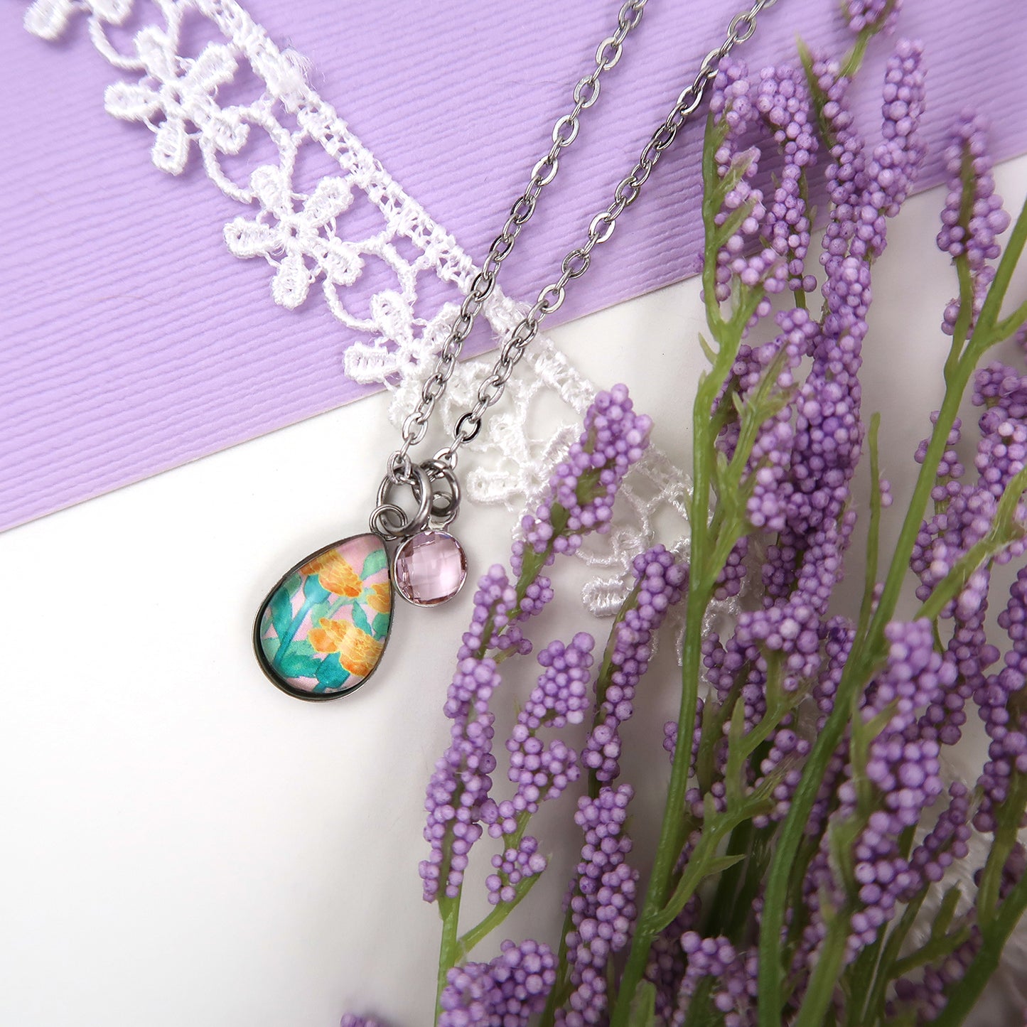 October Birth Flower Necklace - Marigolds