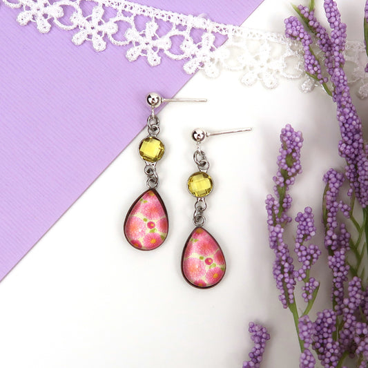 November Birth Flower Earrings - Chrysanthemums
