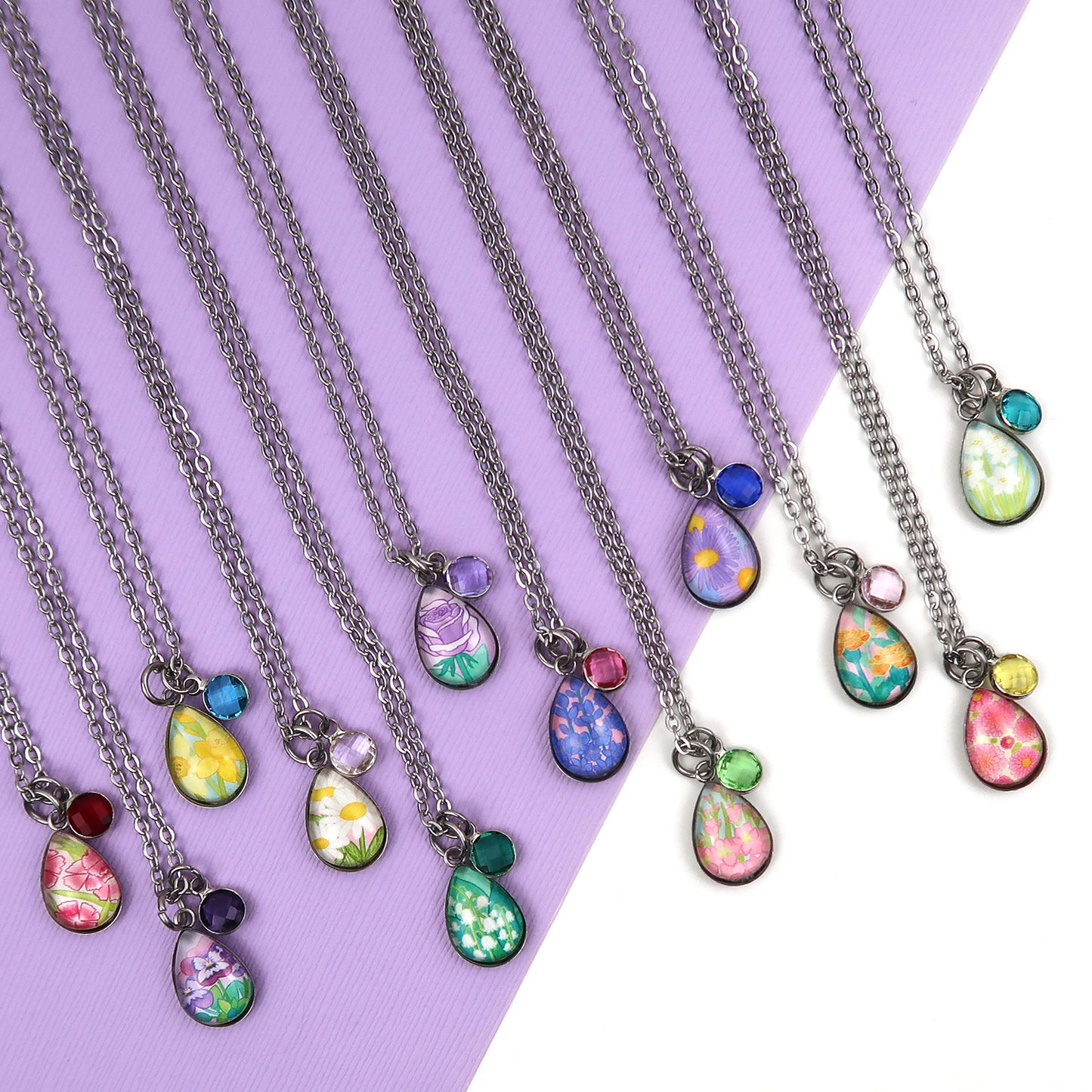 October Birth Flower Necklace - Marigolds