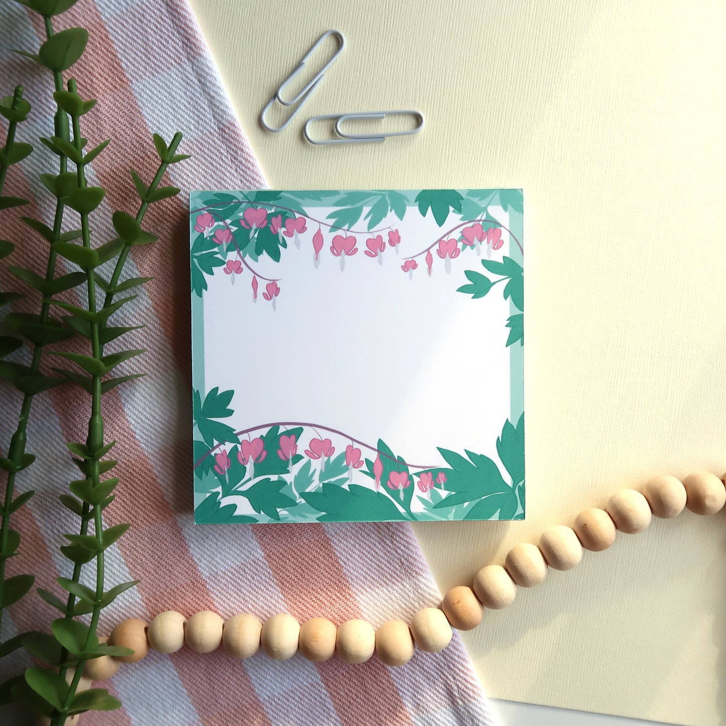 Bleeding Hearts Square Notepad - Stationery
