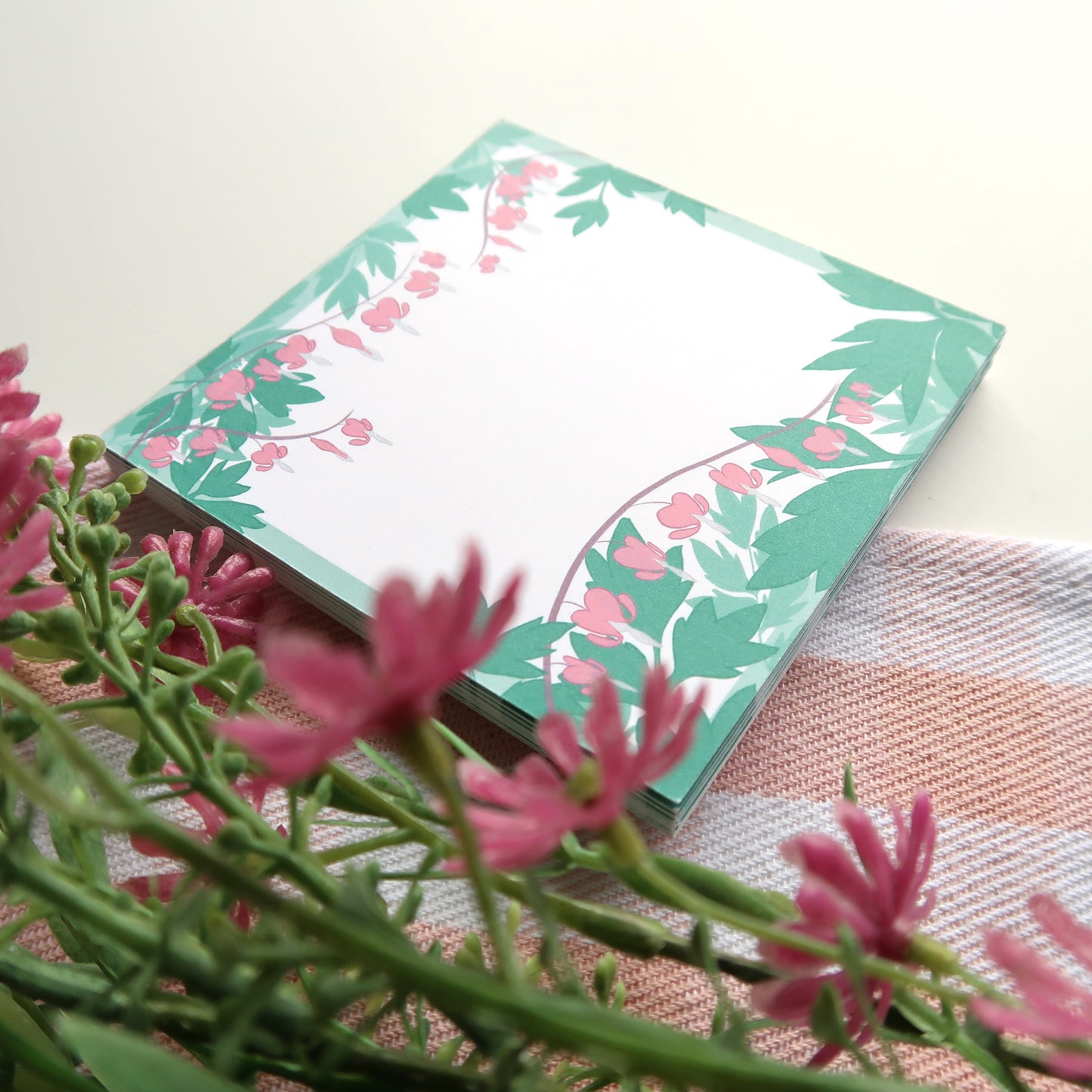 Bleeding Hearts Square Notepad - Stationery