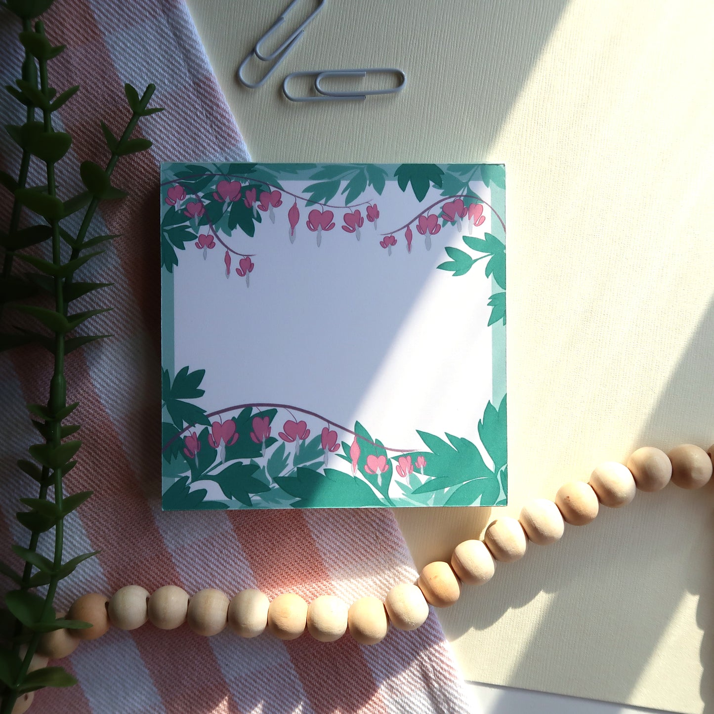 Bleeding Hearts Square Notepad - Stationery
