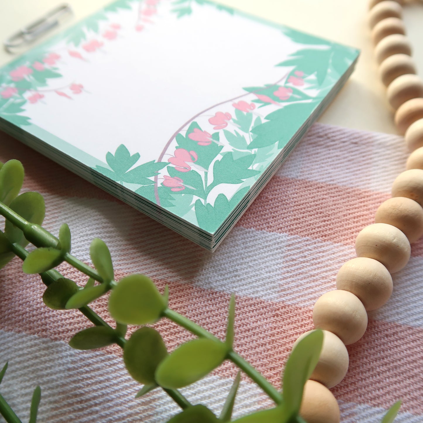 Bleeding Hearts Square Notepad - Stationery