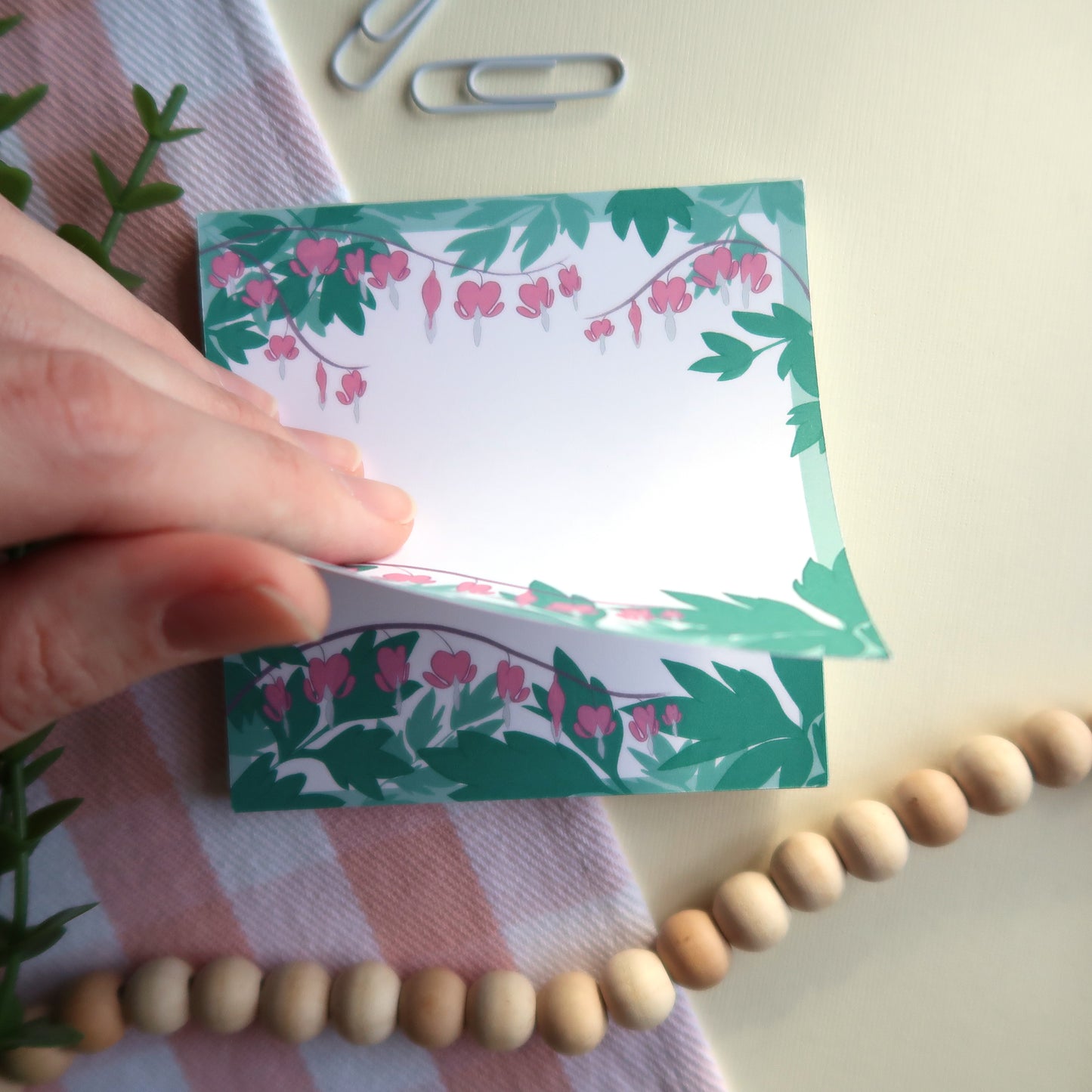 Bleeding Hearts Square Notepad - Stationery