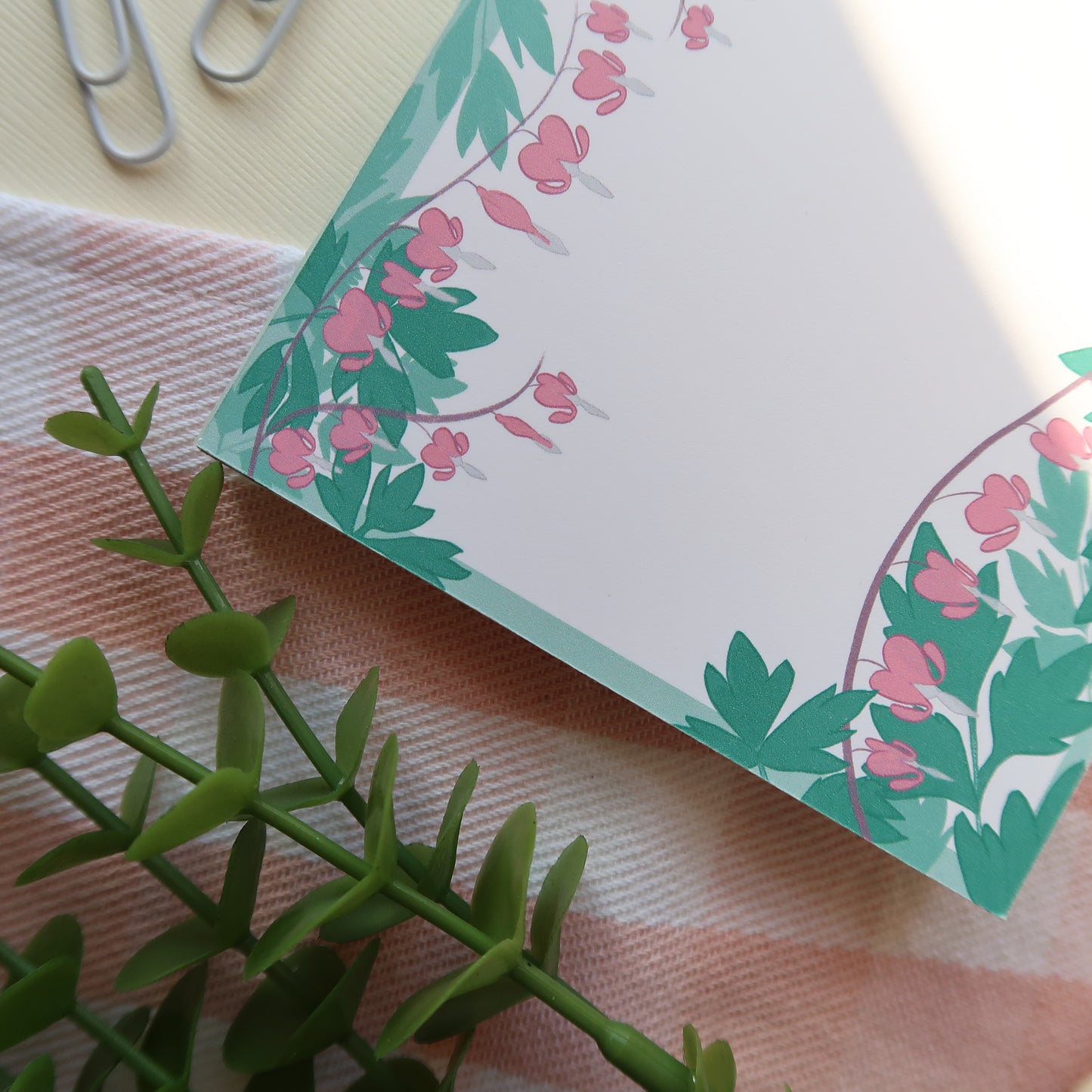 Bleeding Hearts Square Notepad - Stationery