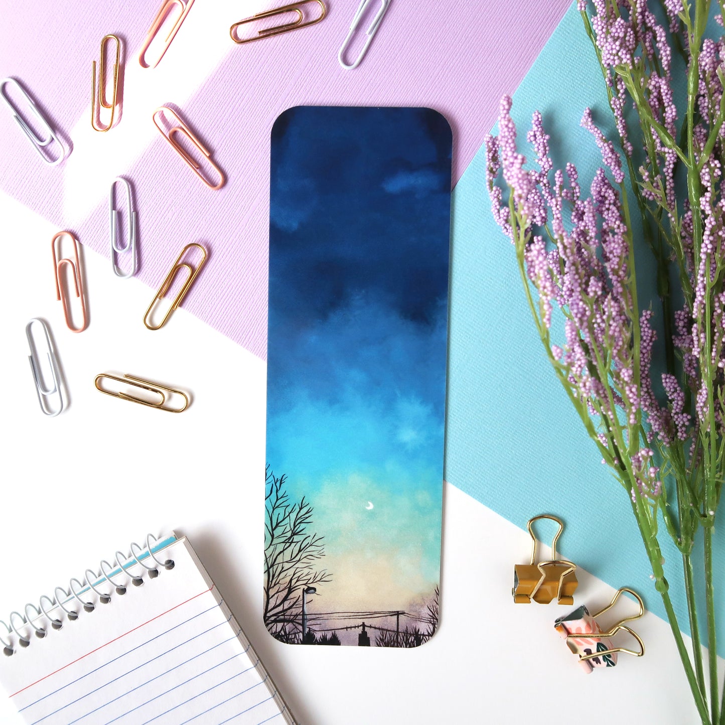 Blue Dusk Sky Bookmark