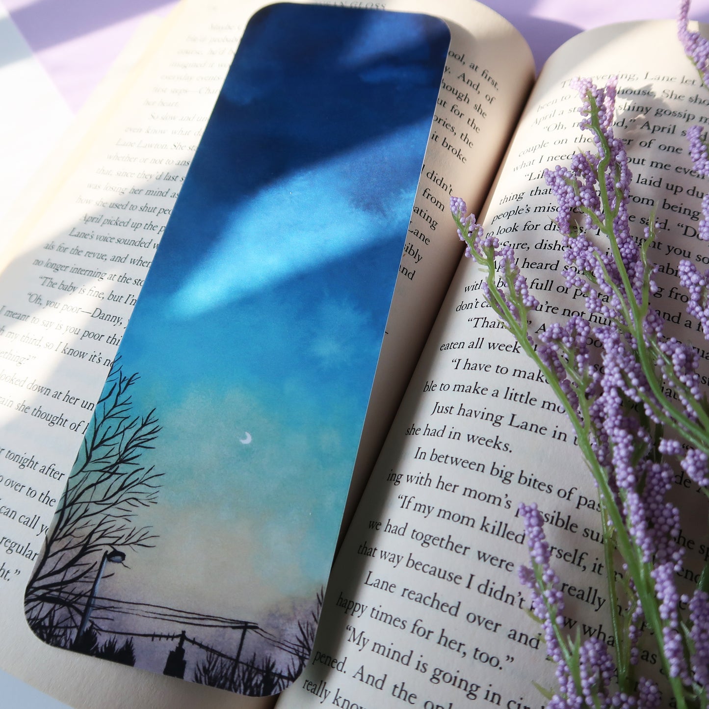 Blue Dusk Sky Bookmark