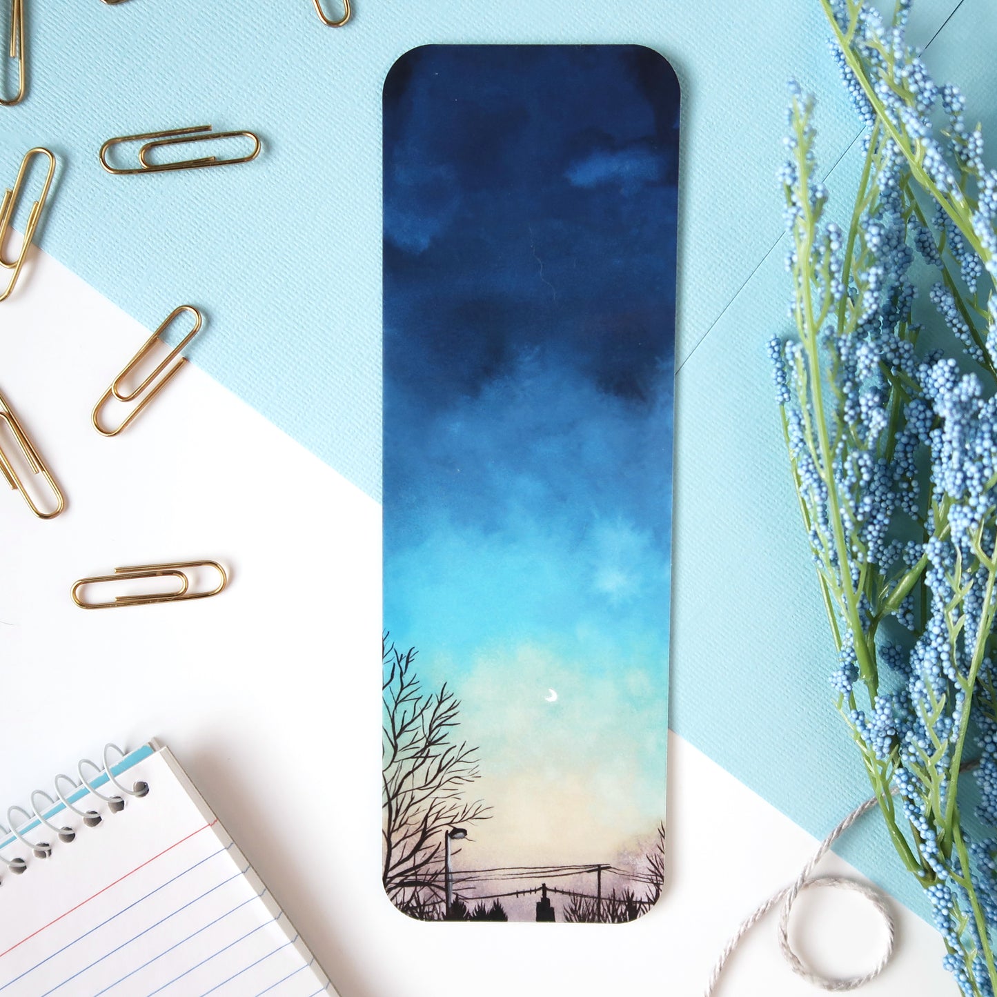 Blue Dusk Sky Bookmark