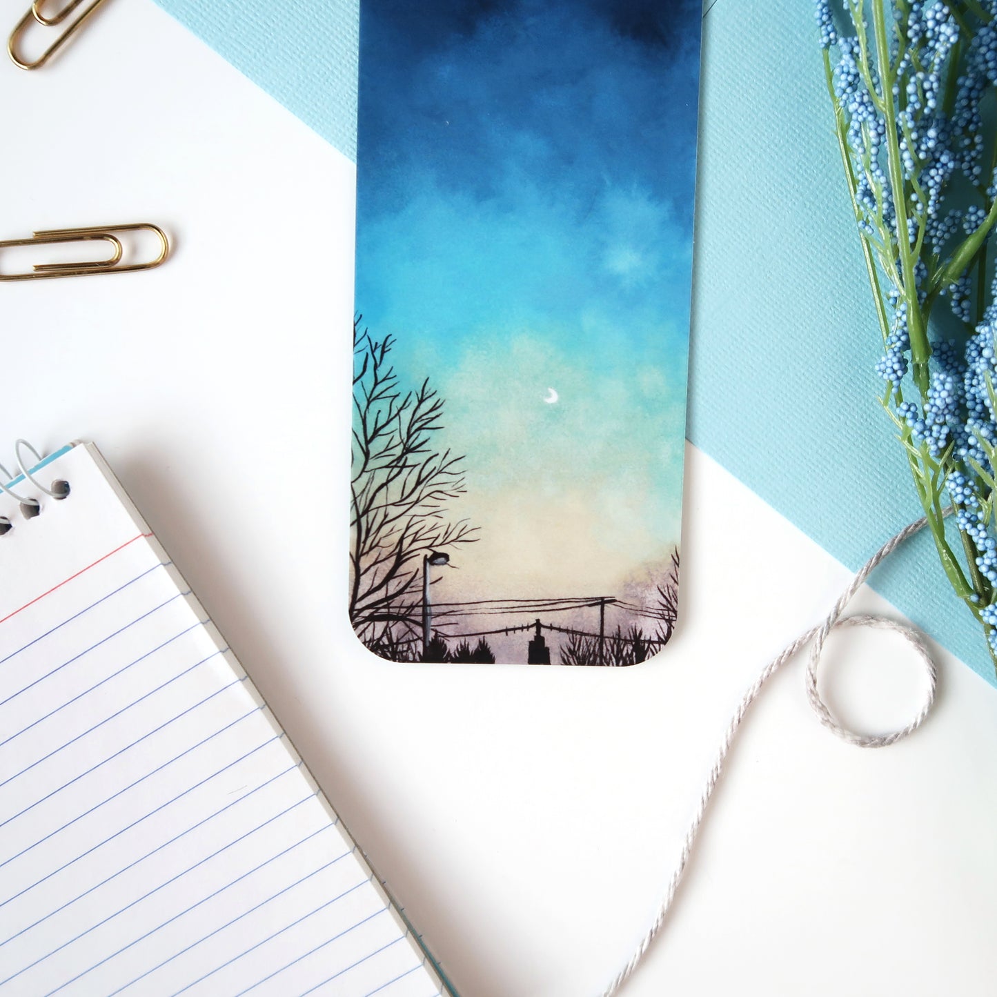 Blue Dusk Sky Bookmark