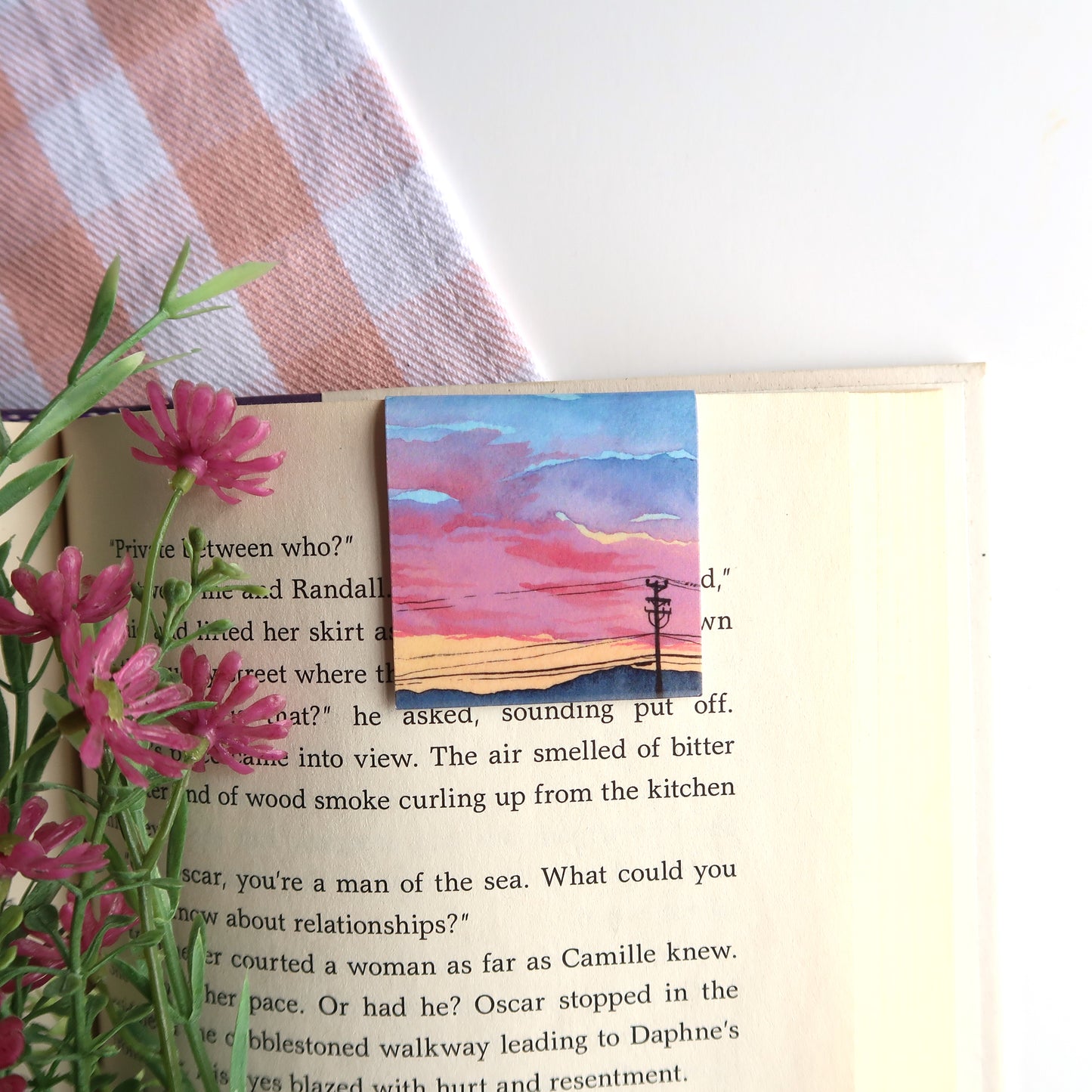 Blue to Orange Sunset Sky - Magnetic Bookmark
