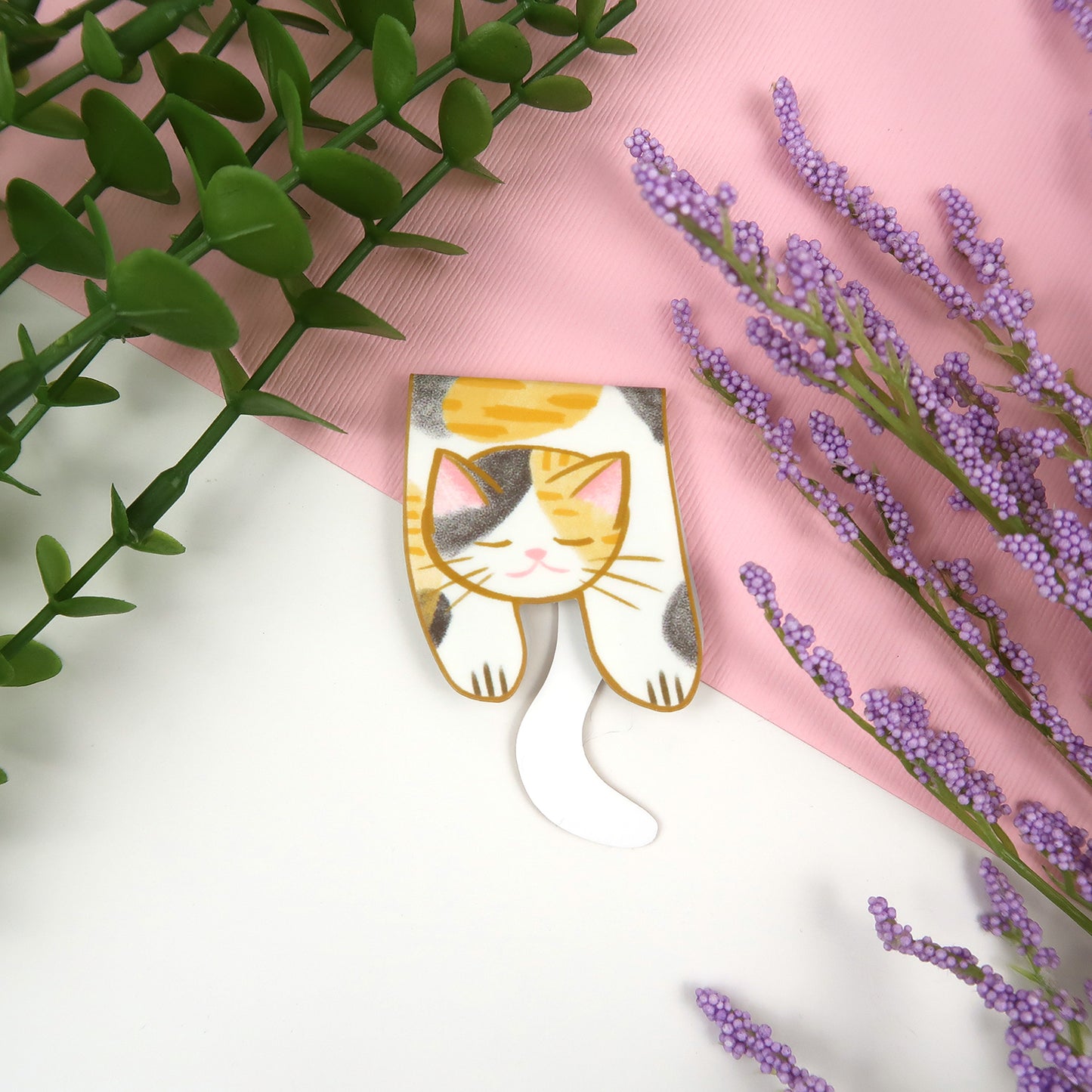 Calico Cat Foldover - Magnetic Bookmark