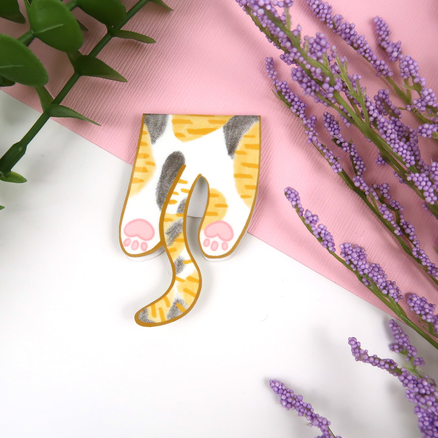 Calico Cat Foldover - Magnetic Bookmark