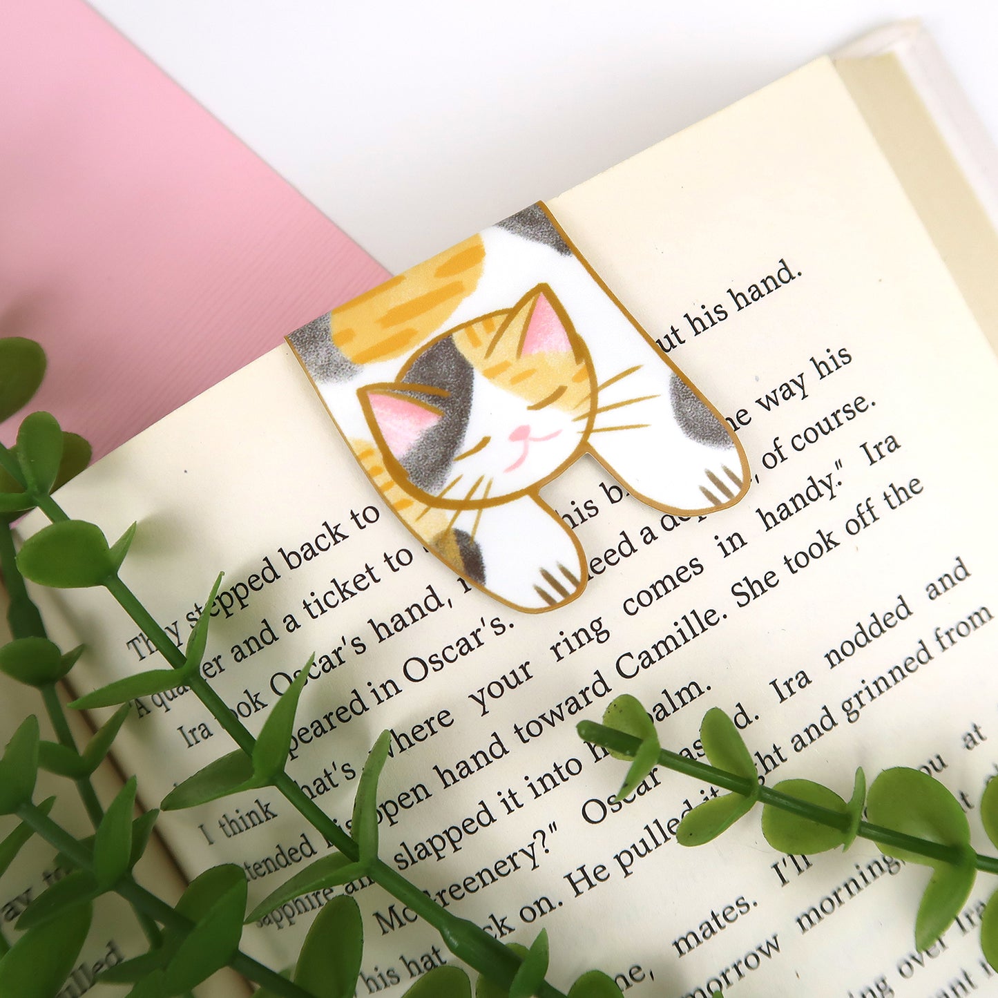 Calico Cat Foldover - Magnetic Bookmark