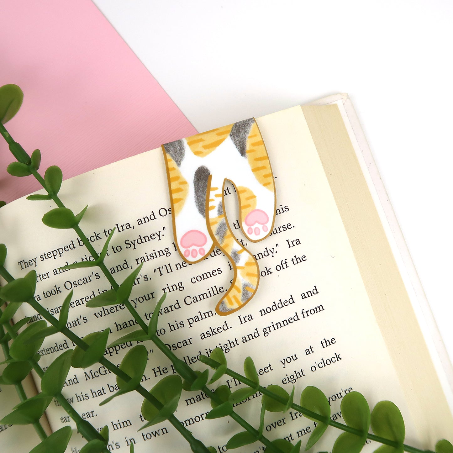 Calico Cat Foldover - Magnetic Bookmark