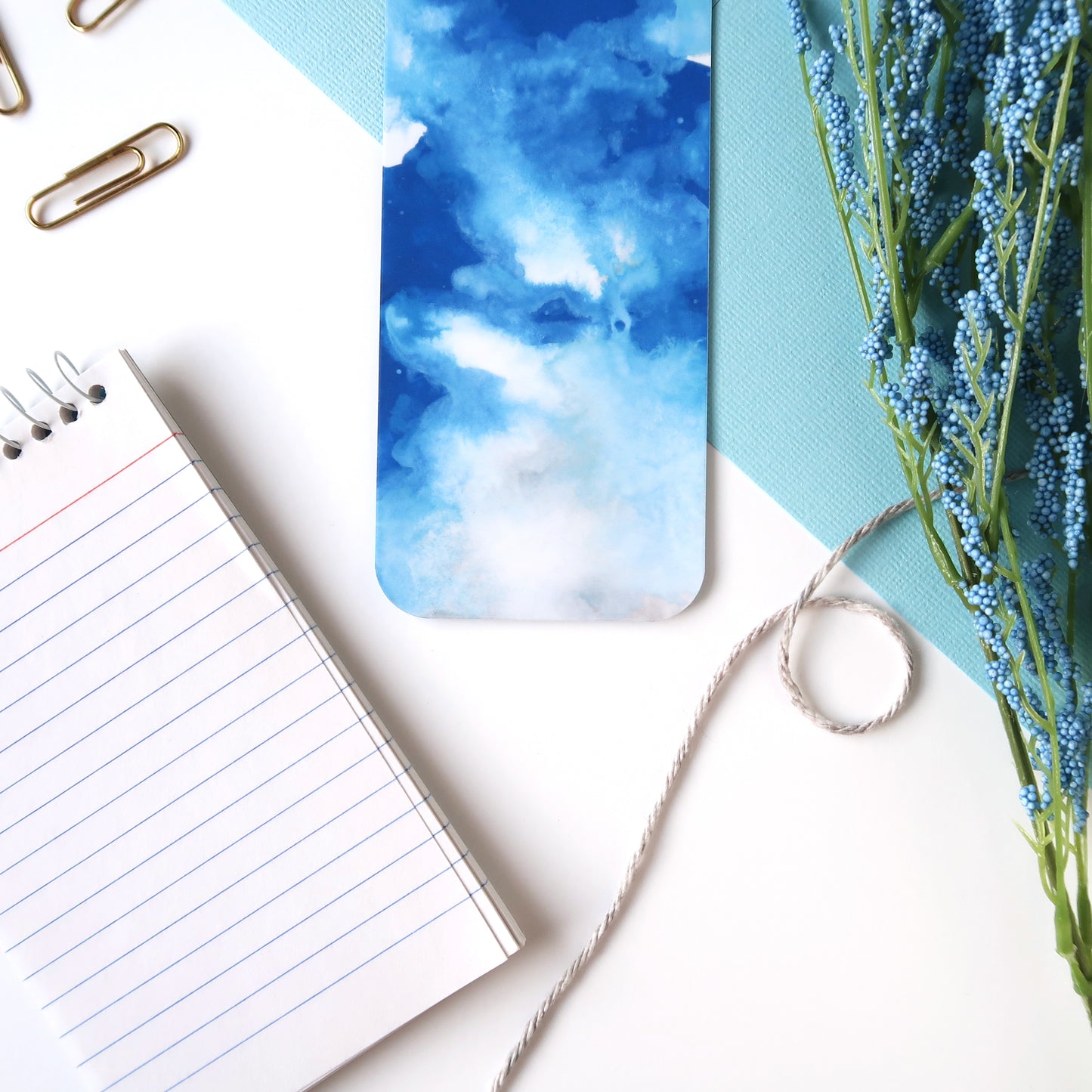 Cloudy Blue Sky Bookmark