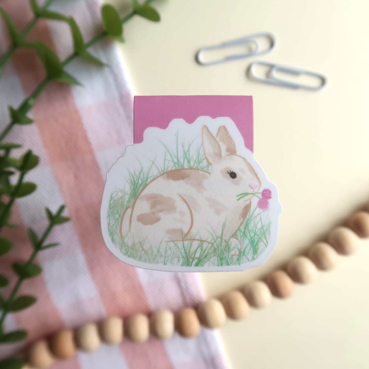Clover Bunny - Magnetic Bookmark