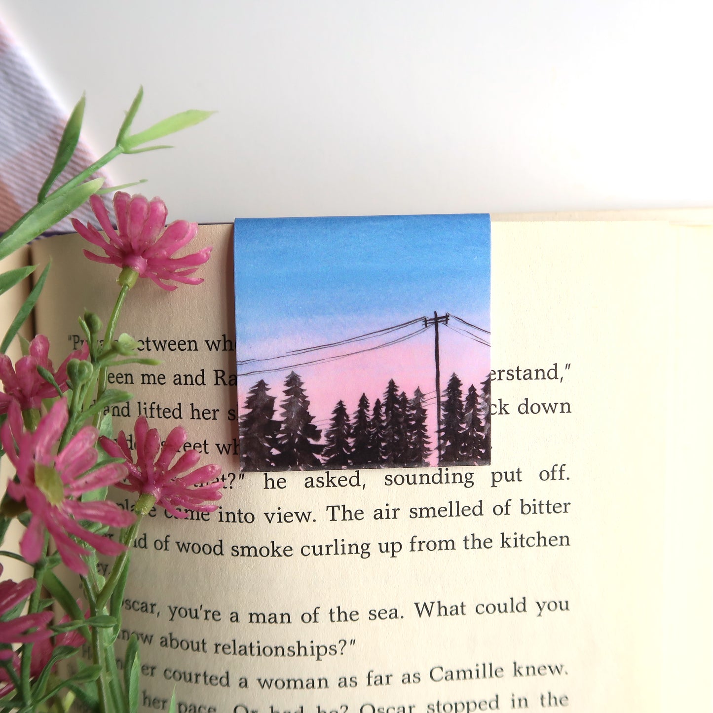 Cotton Candy Sunset Sky - Magnetic Bookmark