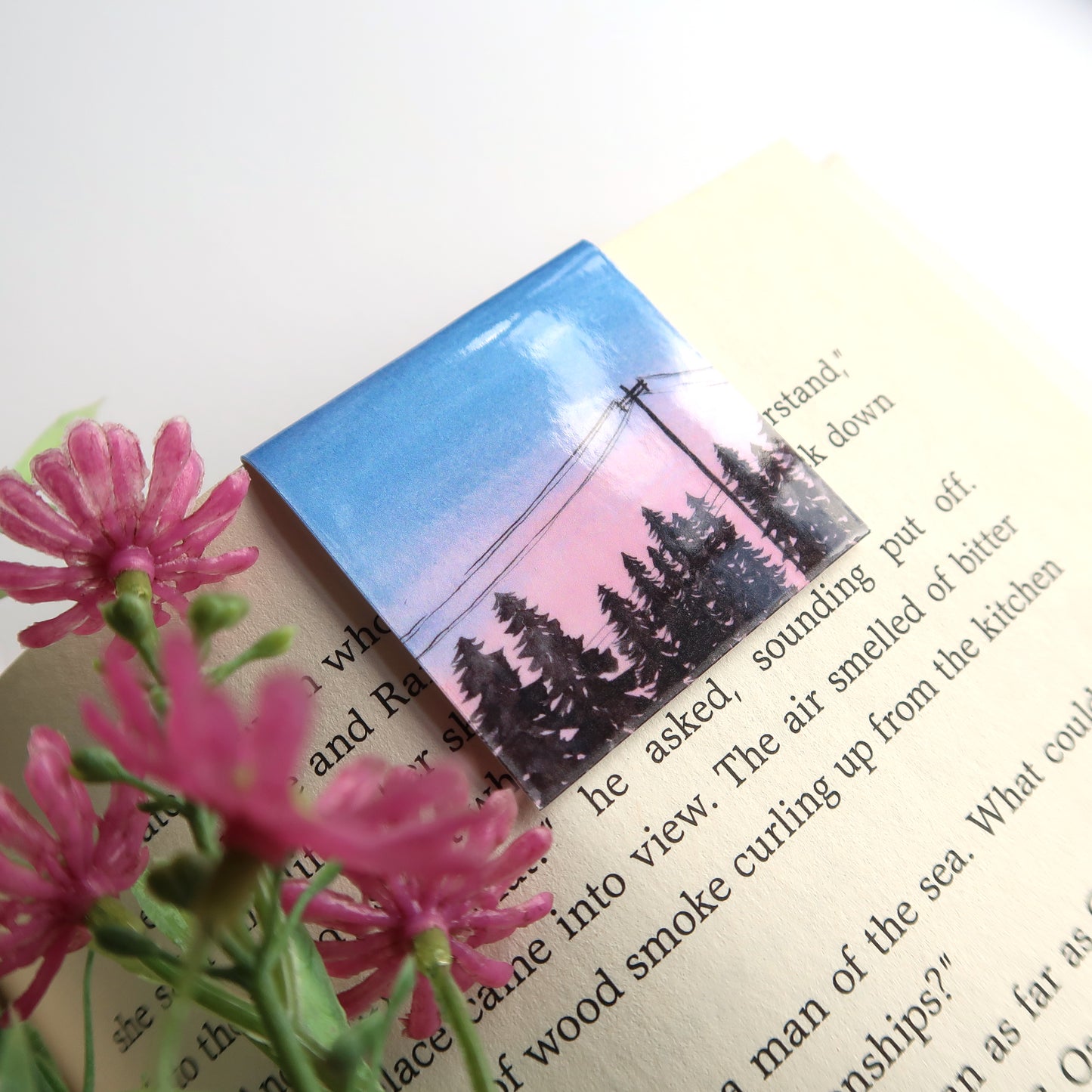 Cotton Candy Sunset Sky - Magnetic Bookmark