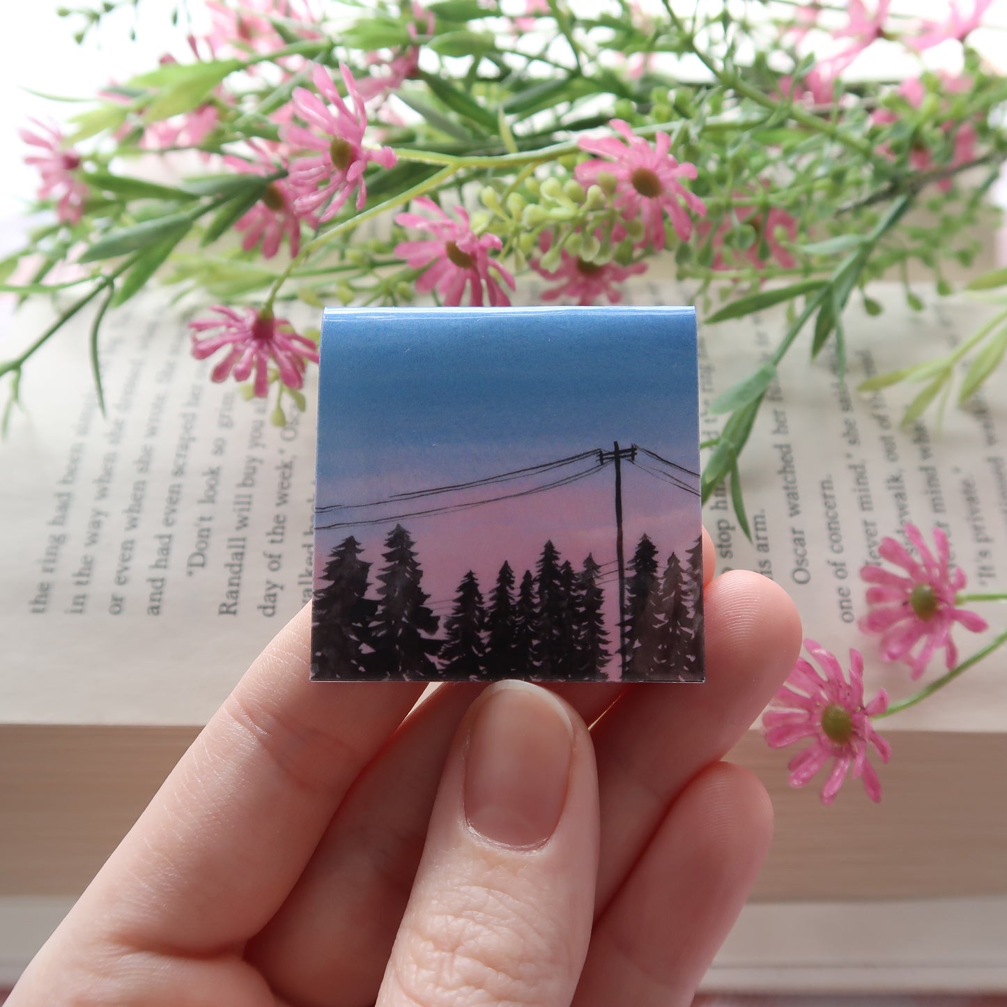 Cotton Candy Sunset Sky - Magnetic Bookmark