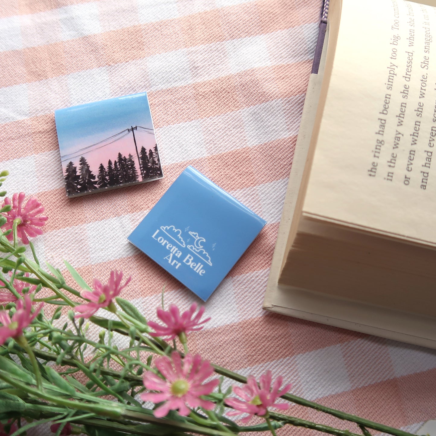 Cotton Candy Sunset Sky - Magnetic Bookmark