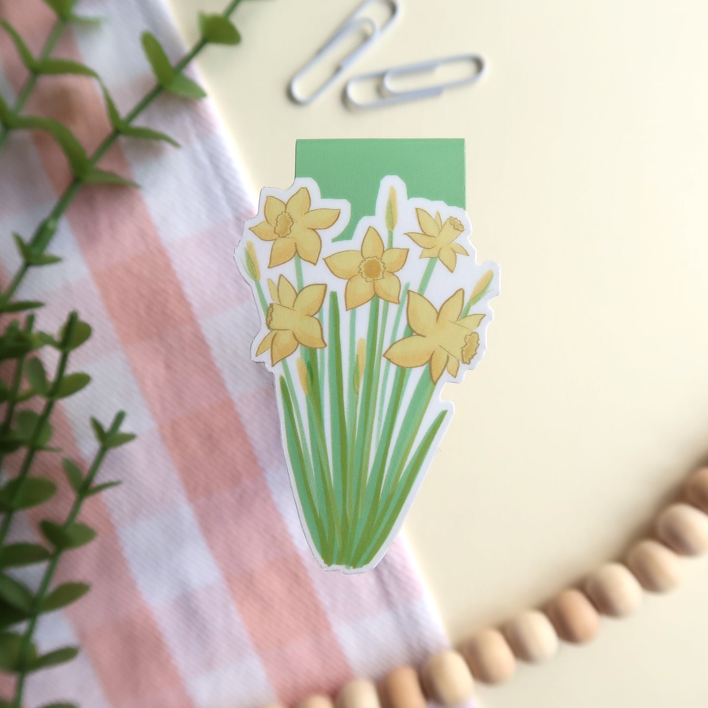Daffodil Flowers - Magnetic Bookmark