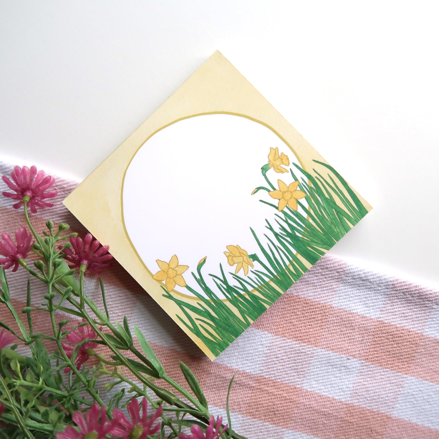 Daffodils Square Notepad - Stationery