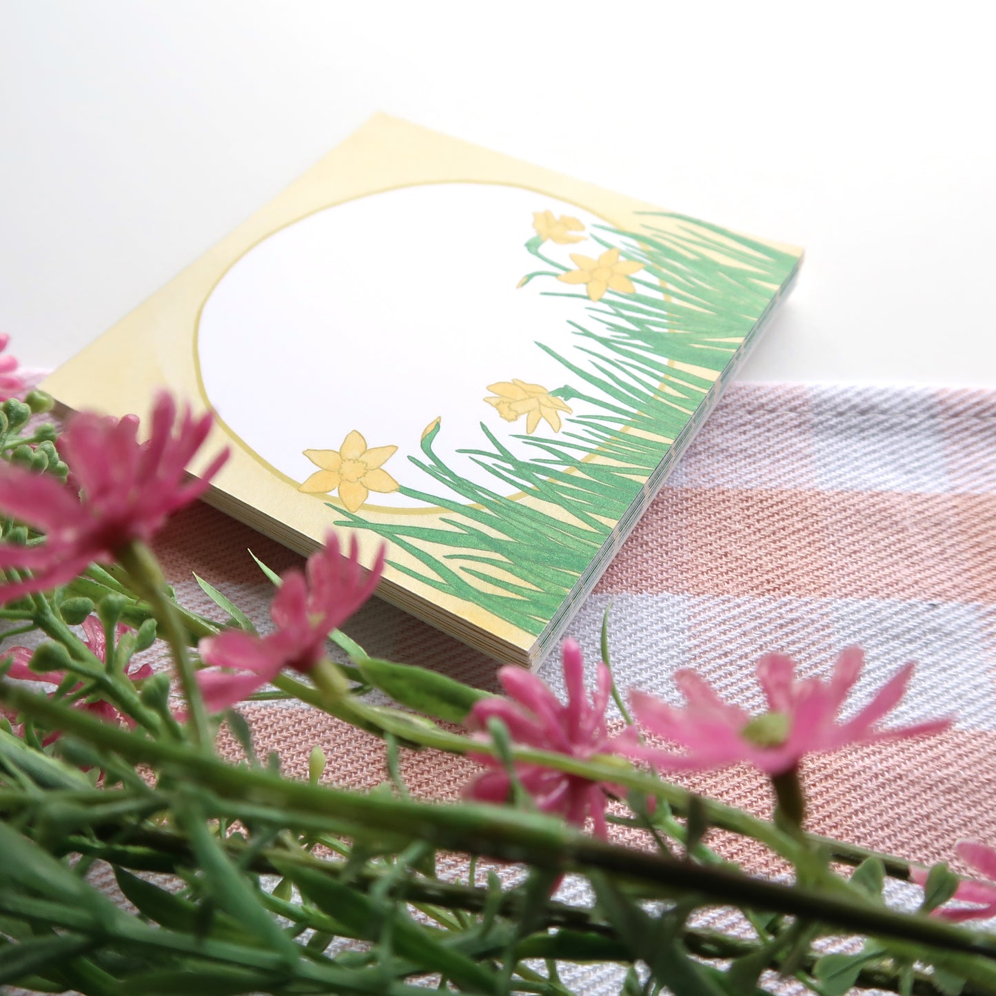 Daffodils Square Notepad - Stationery