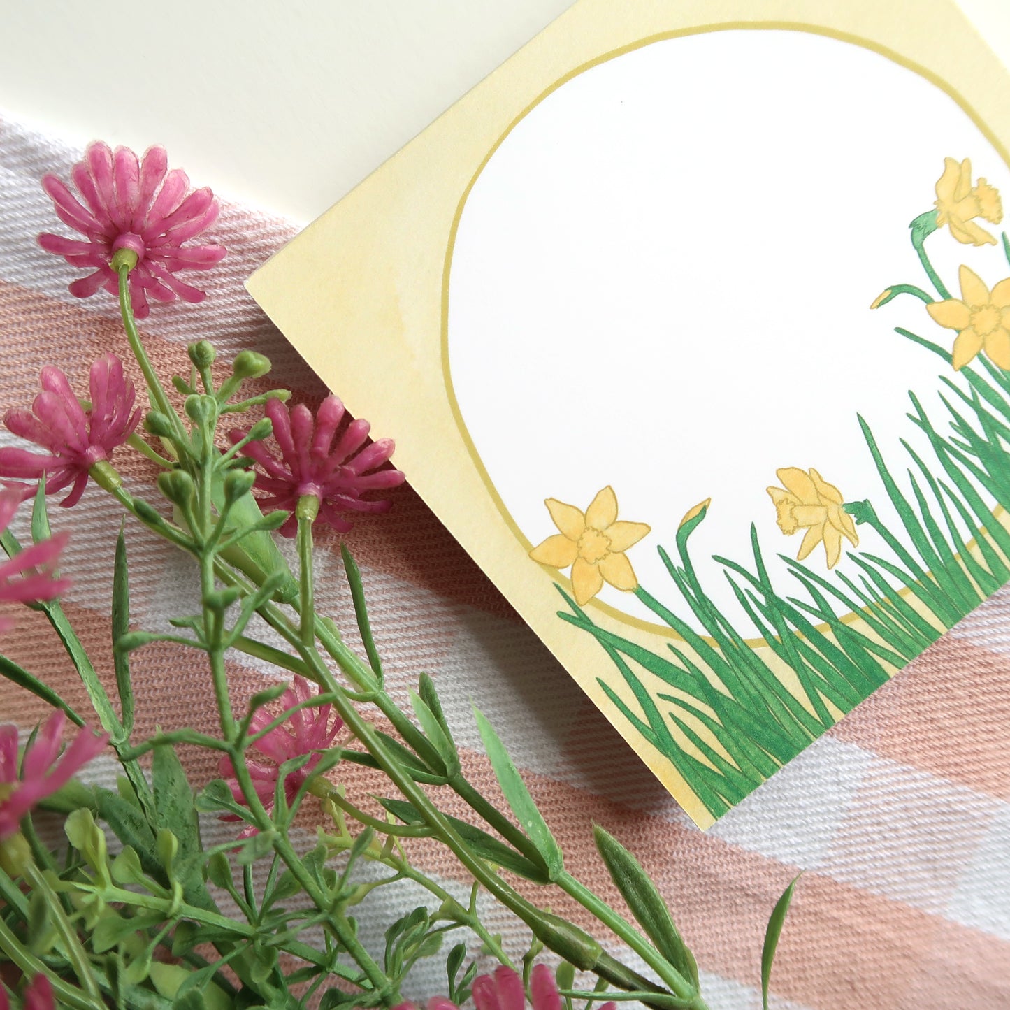 Daffodils Square Notepad - Stationery