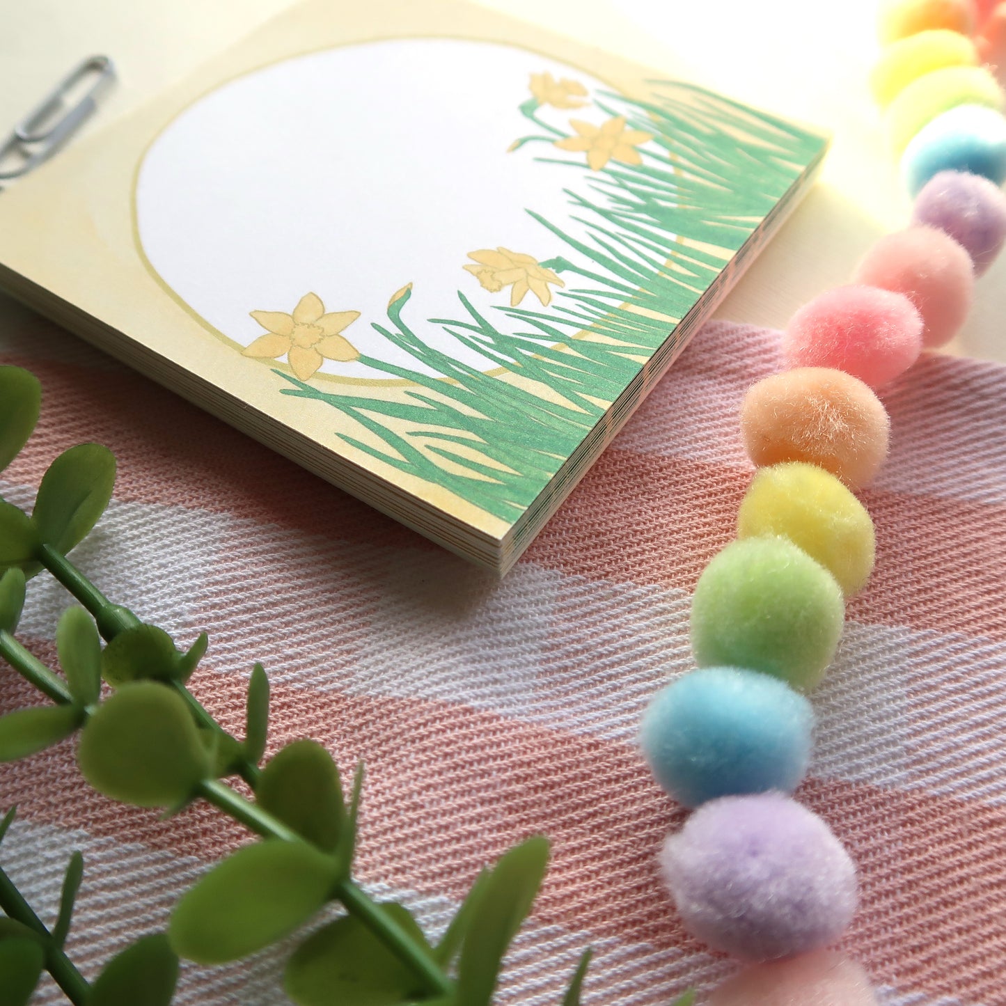 Daffodils Square Notepad - Stationery