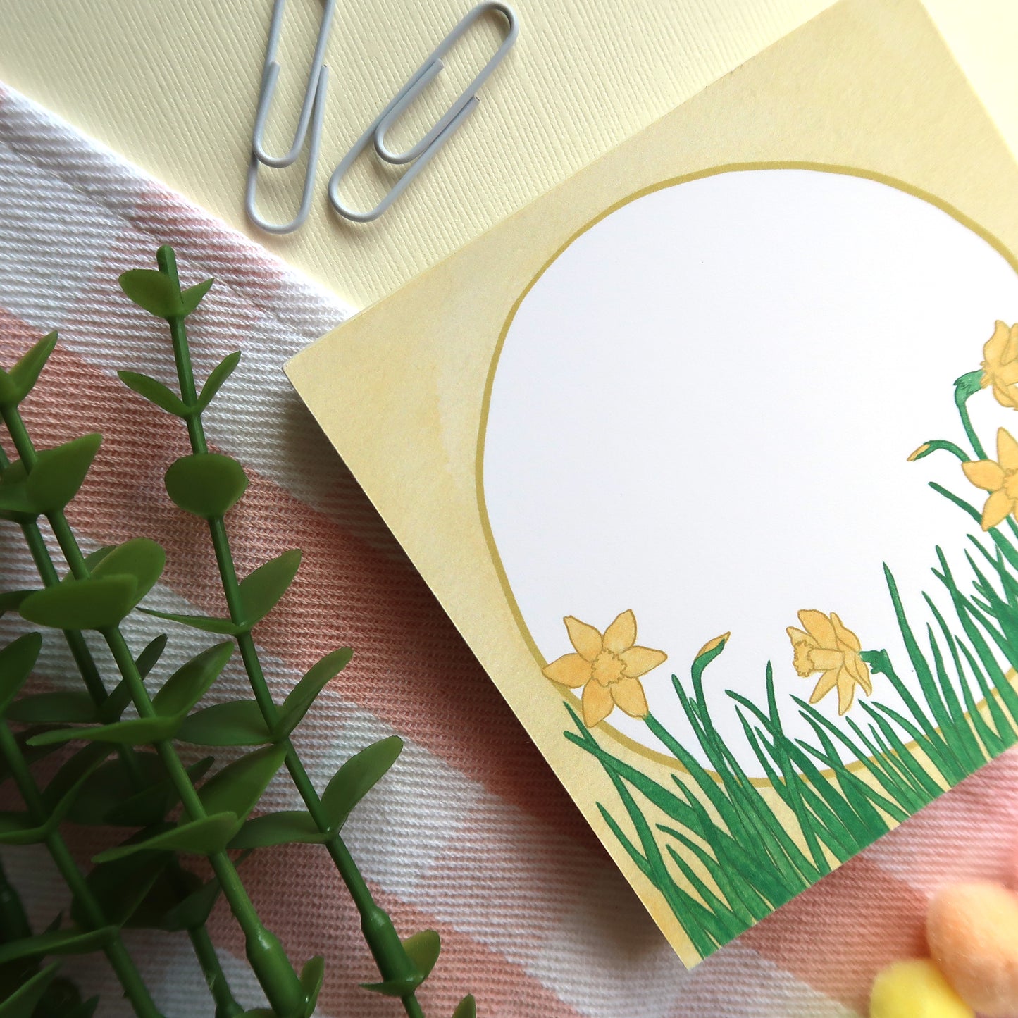 Daffodils Square Notepad - Stationery