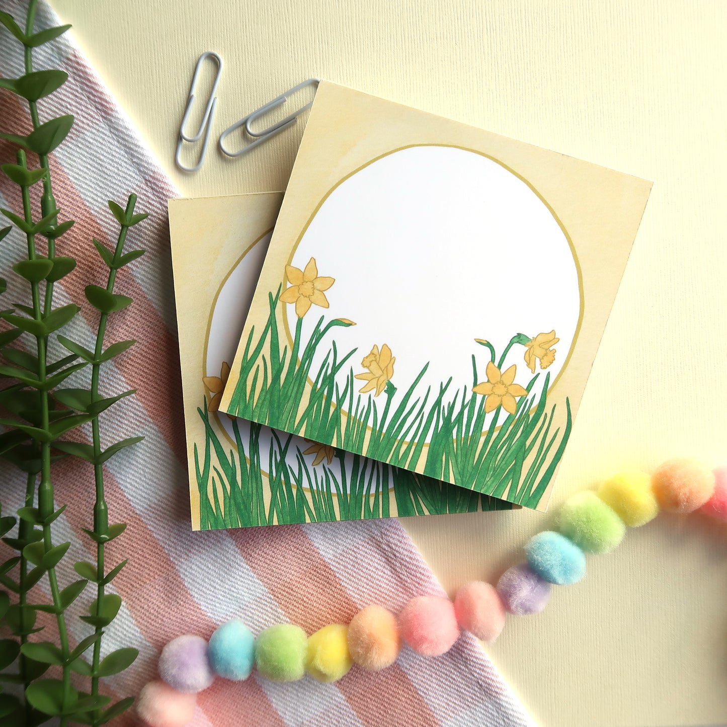 Daffodils Square Notepad - Stationery