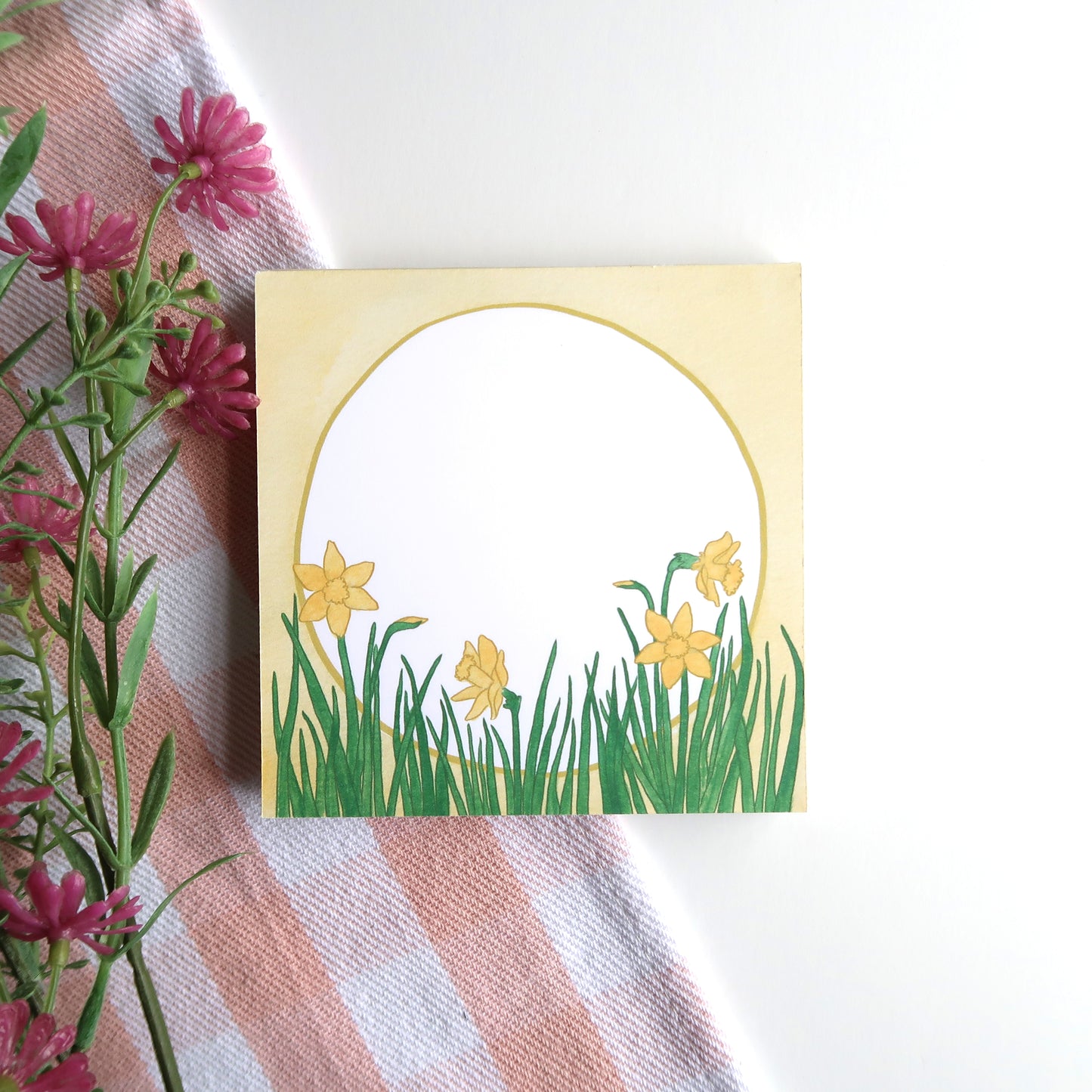 Daffodils Square Notepad - Stationery