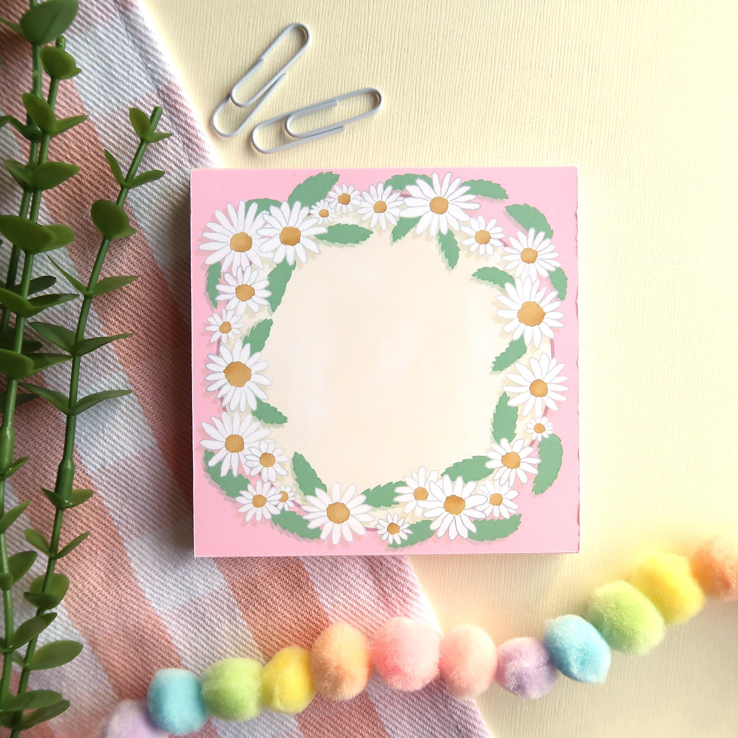 Daisy Ring Square Notepad - Stationery