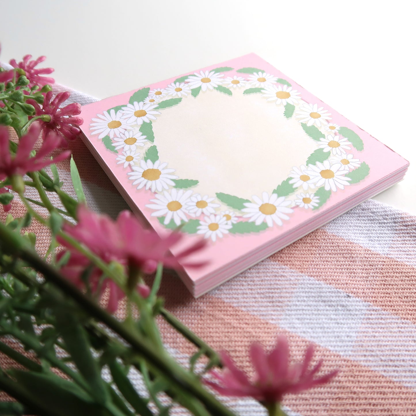 Daisy Ring Square Notepad - Stationery