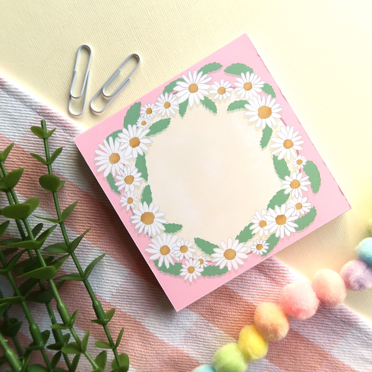 Daisy Ring Square Notepad - Stationery